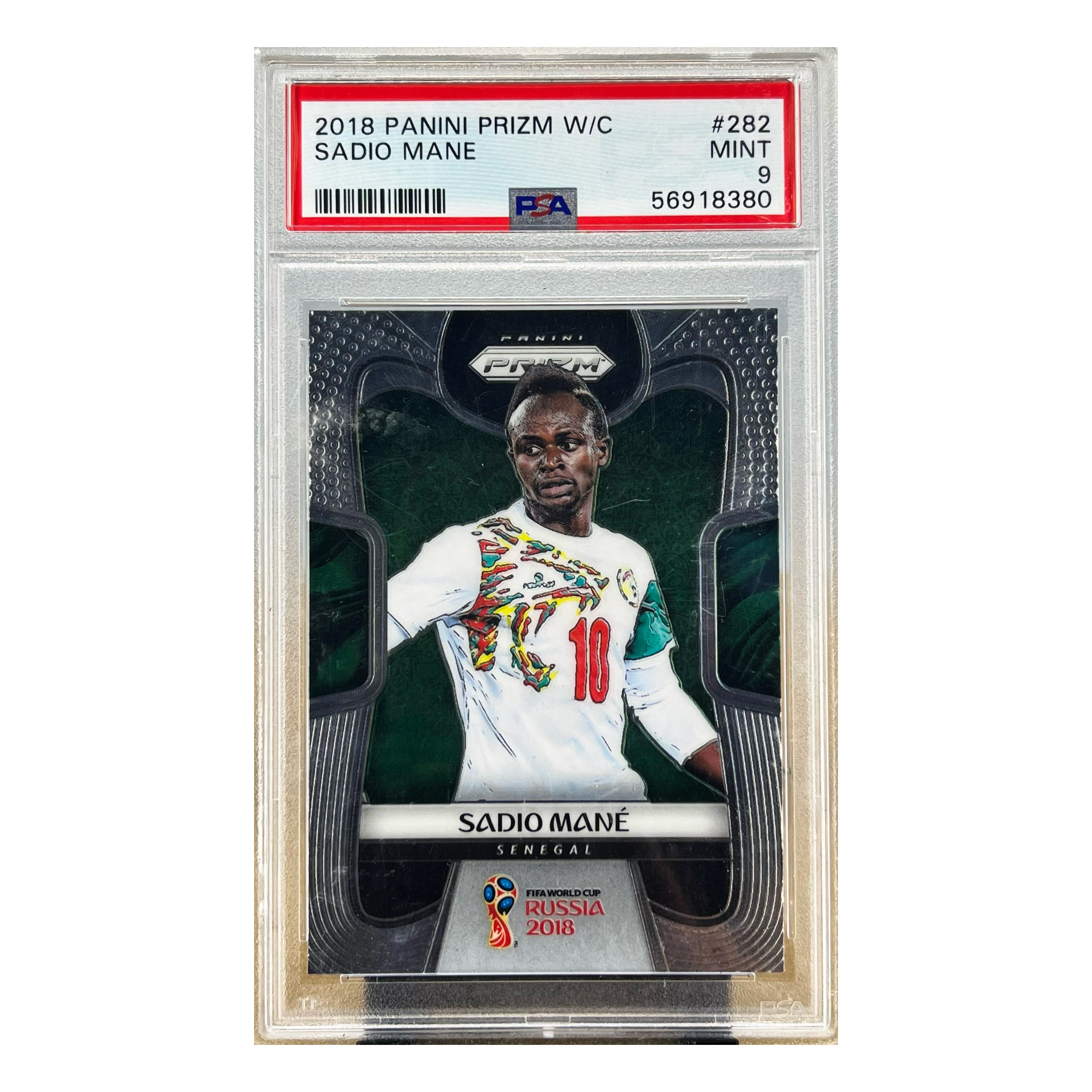 Carta Panini 2018 Panini Prizm W/C #282 Sadio Mané PSA 9