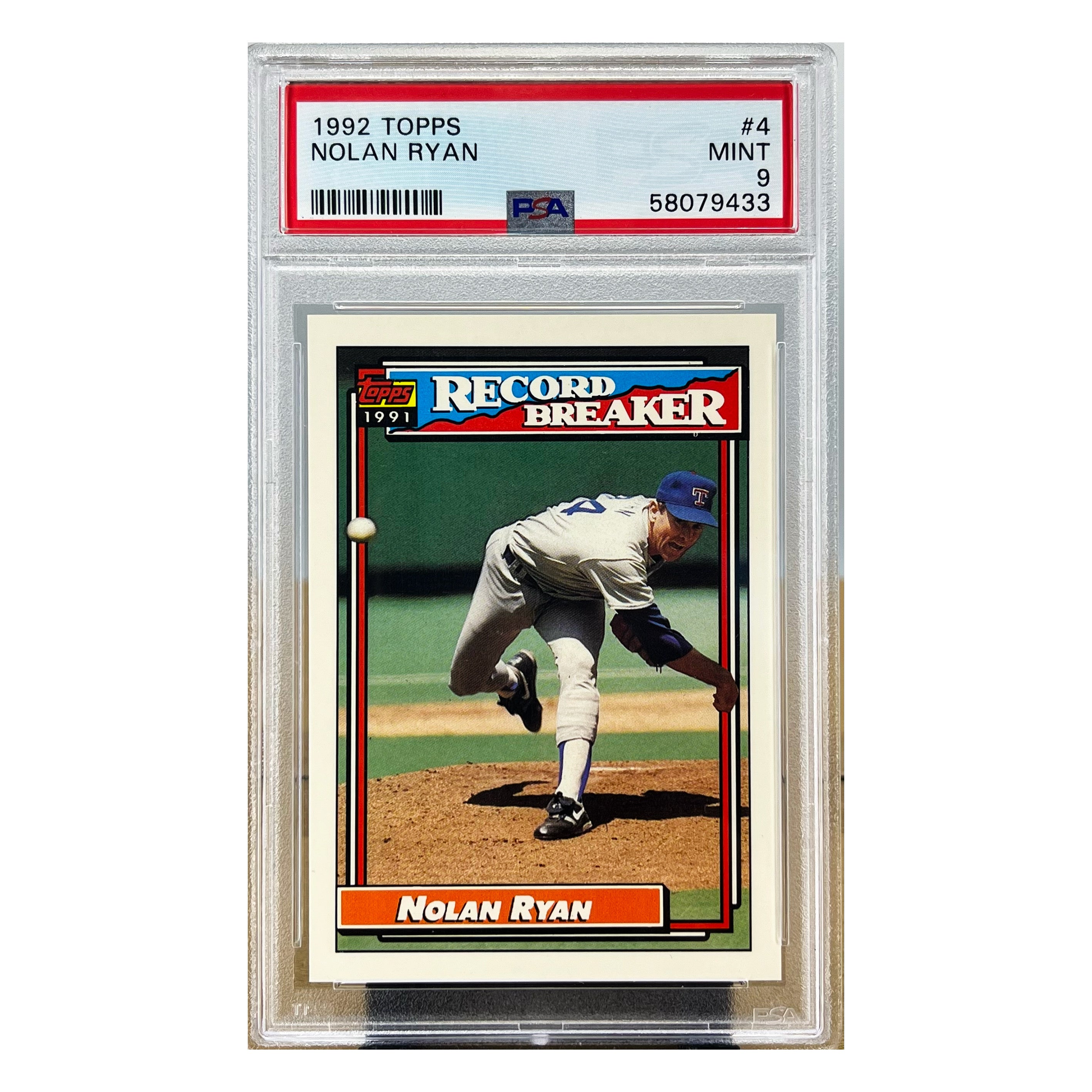 Carta Topps 1992 #4 Nolan Ryan PSA 9