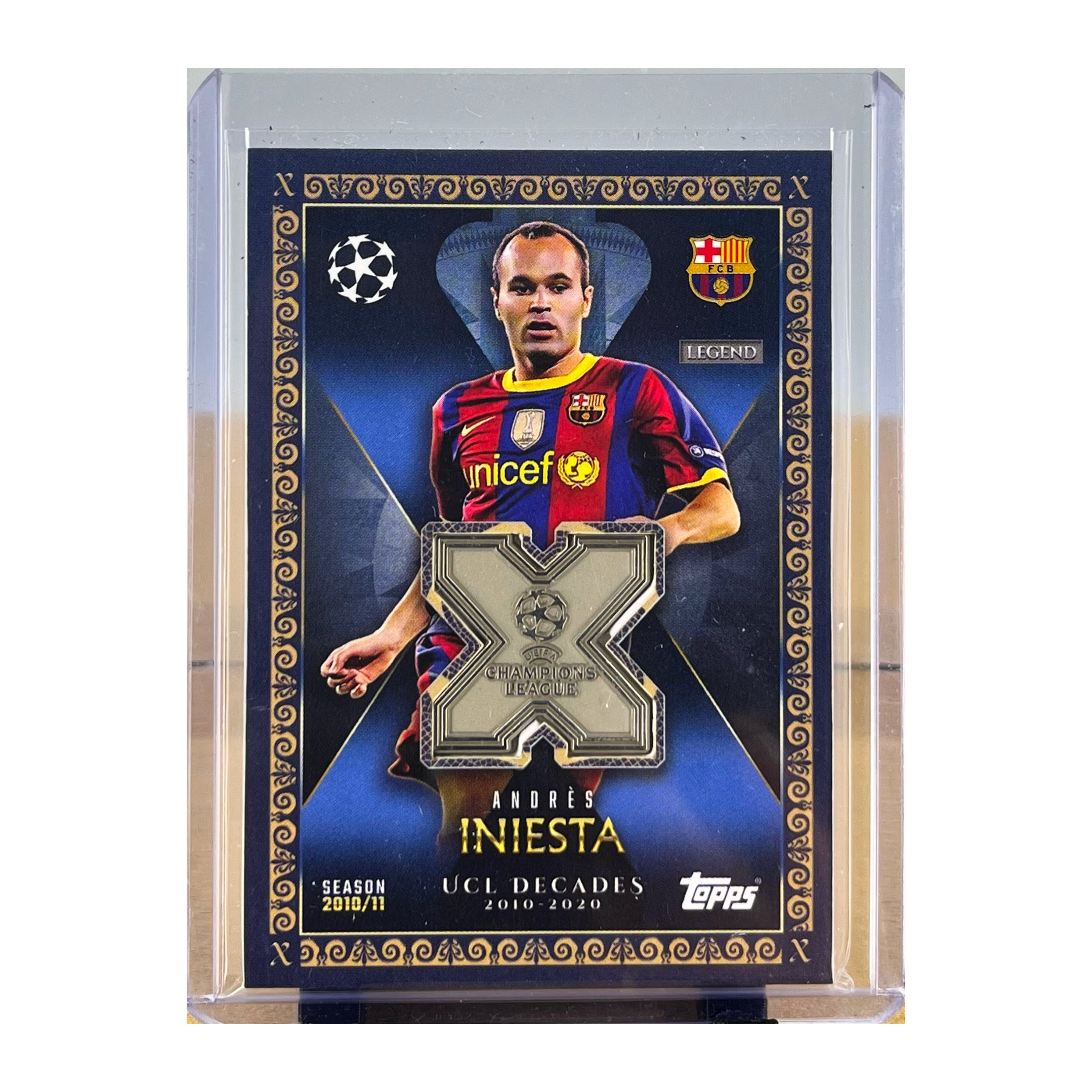 Carta Topps 2025 Match Attax Extra #UCLD-AI Andres Iniesta UCL Decades Relic