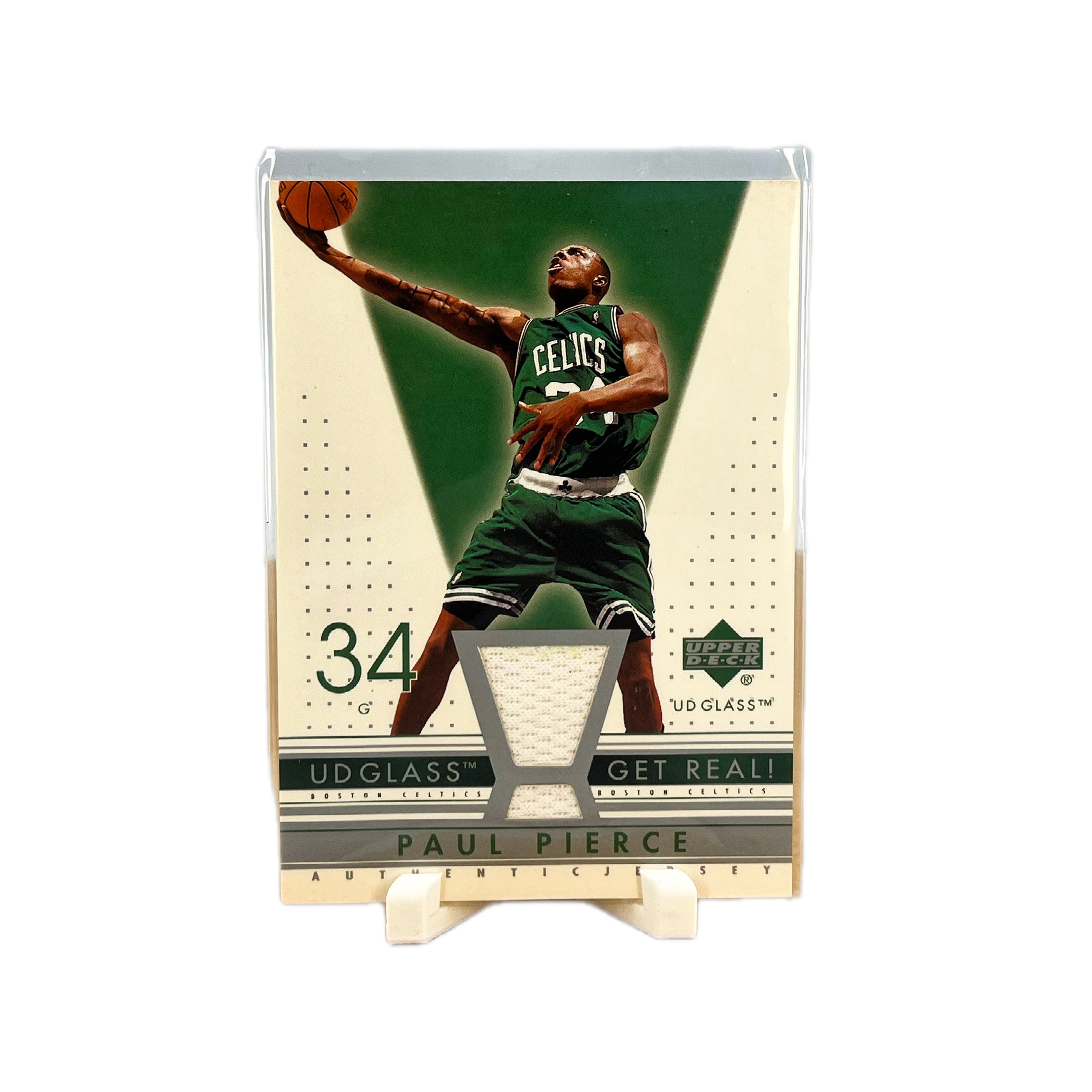 Carta Upper Deck Deck Glass #PP-R Paul Pierce Authentic Jersey