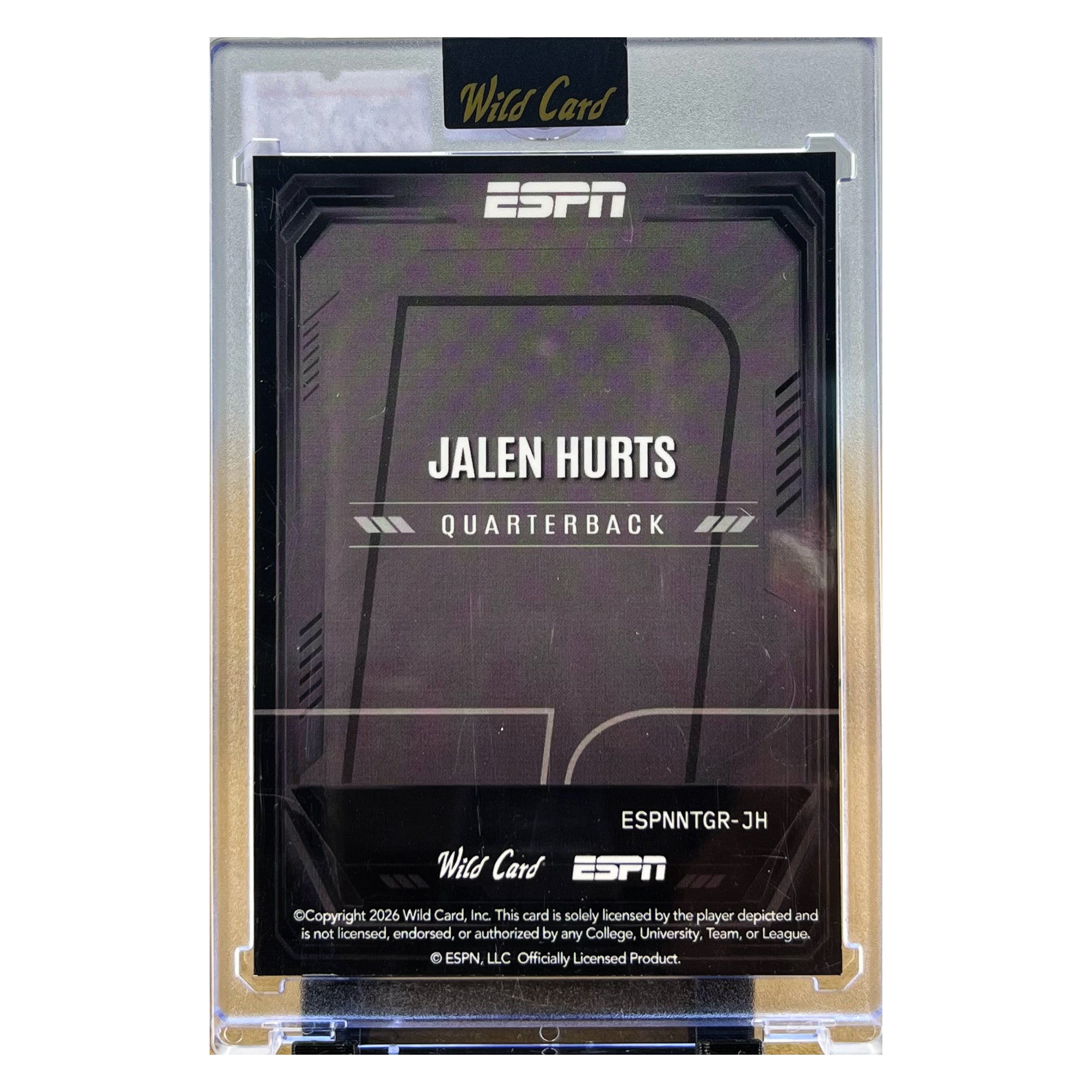 Carta Wild Card 2026 ESPN National Exclusive #ESPNNTGR-JH Jalen Hurts 24/30 Green