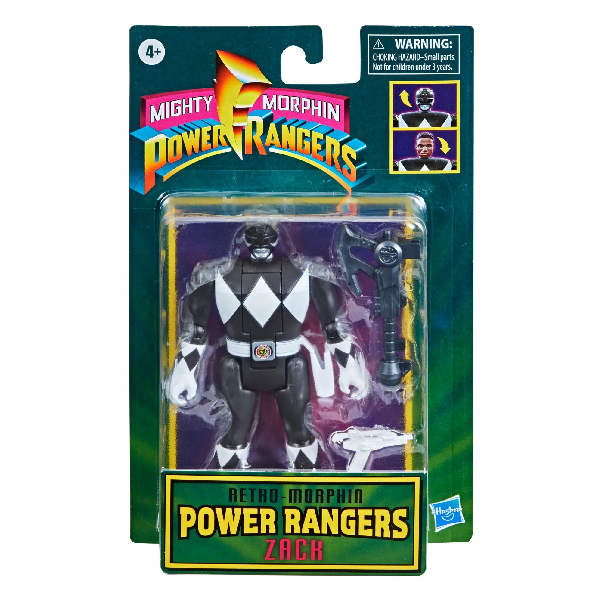 Power Rangers Retro-Morphin Black Ranger Zack Hasbro