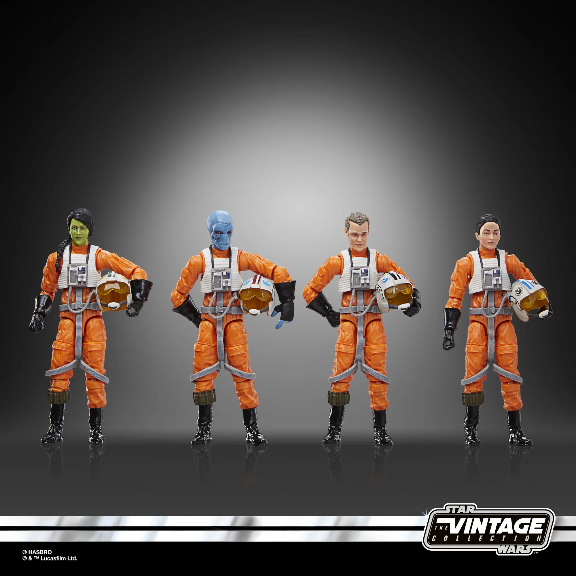 PREVENTA Star Wars The Vintage Collection X-Wing Pilot 4 Pack Hasbro (Primer pago/anticipo)