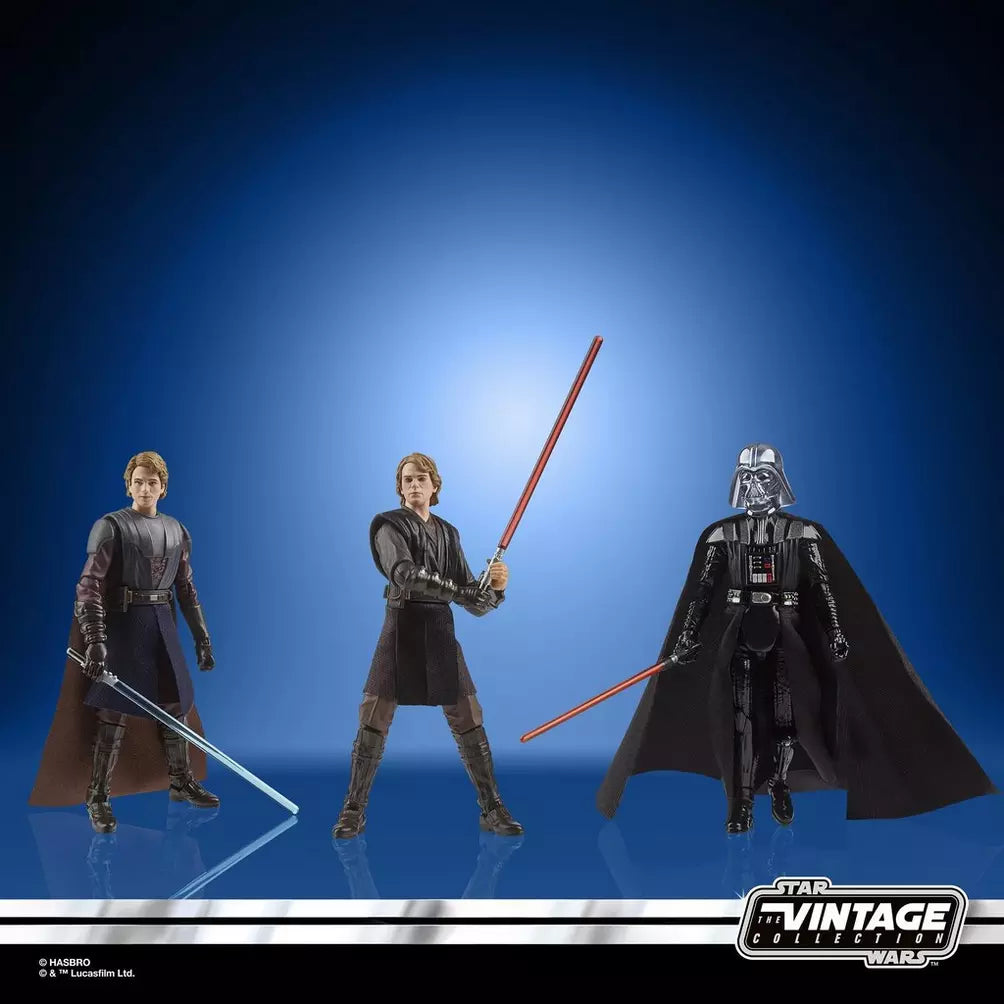 PREVENTA Star Wars The Vintage Collection The Journey of Anakin Skywalker 3-Pack Hasbro (Primer pago/anticipo)