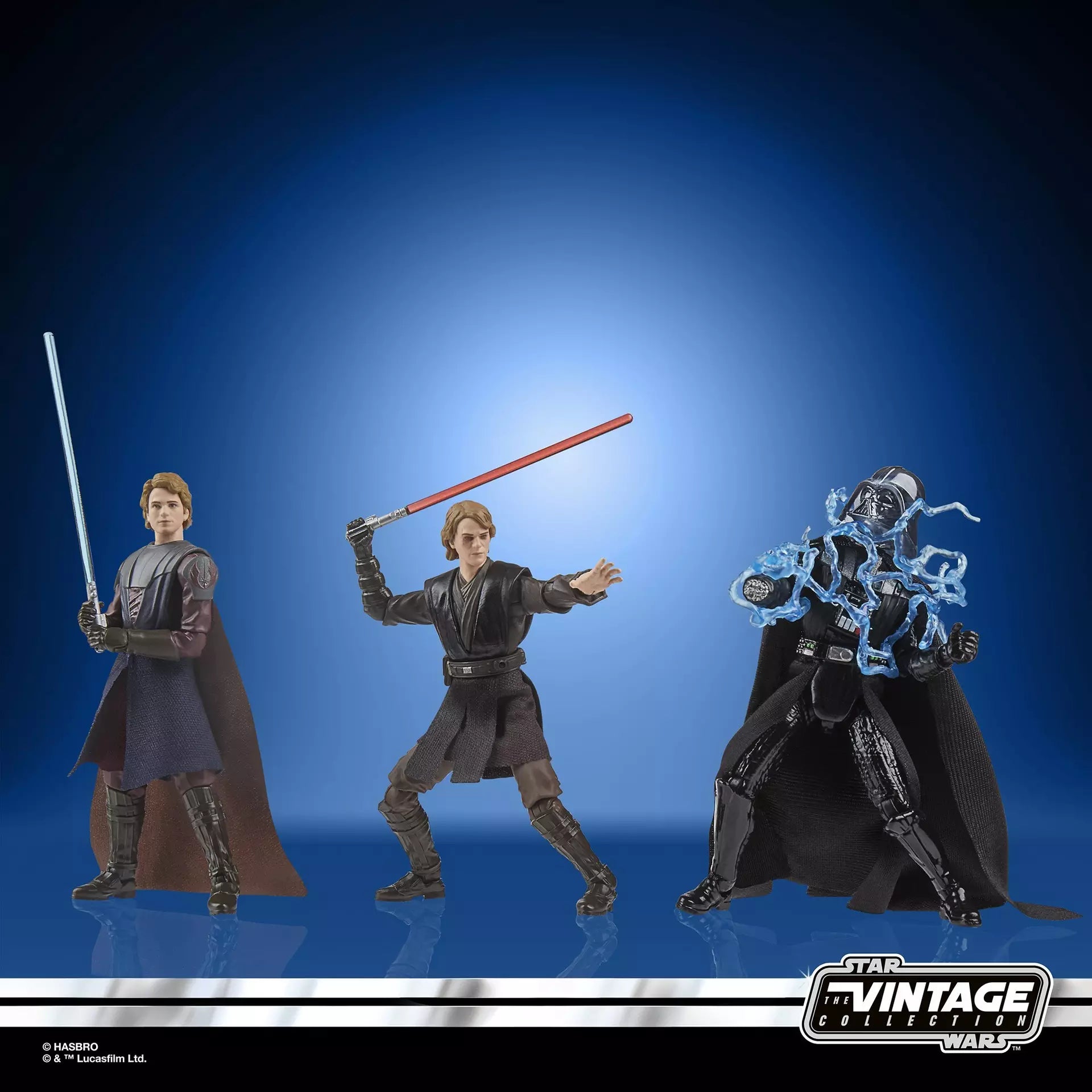 PREVENTA Star Wars The Vintage Collection The Journey of Anakin Skywalker 3-Pack Hasbro (Primer pago/anticipo)