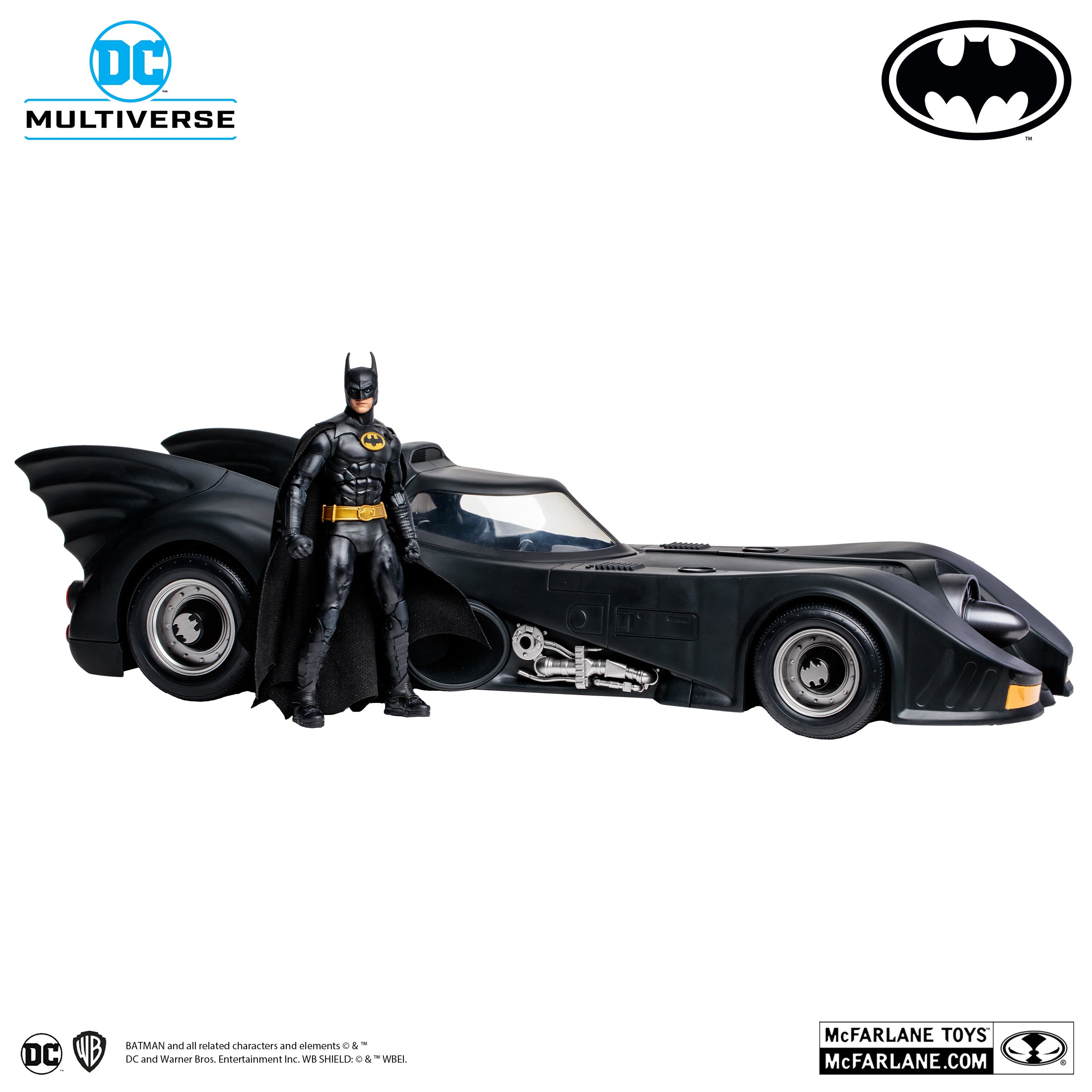 Batman 1989 with Batmobile Gold Label DC Multiverse McFarlane