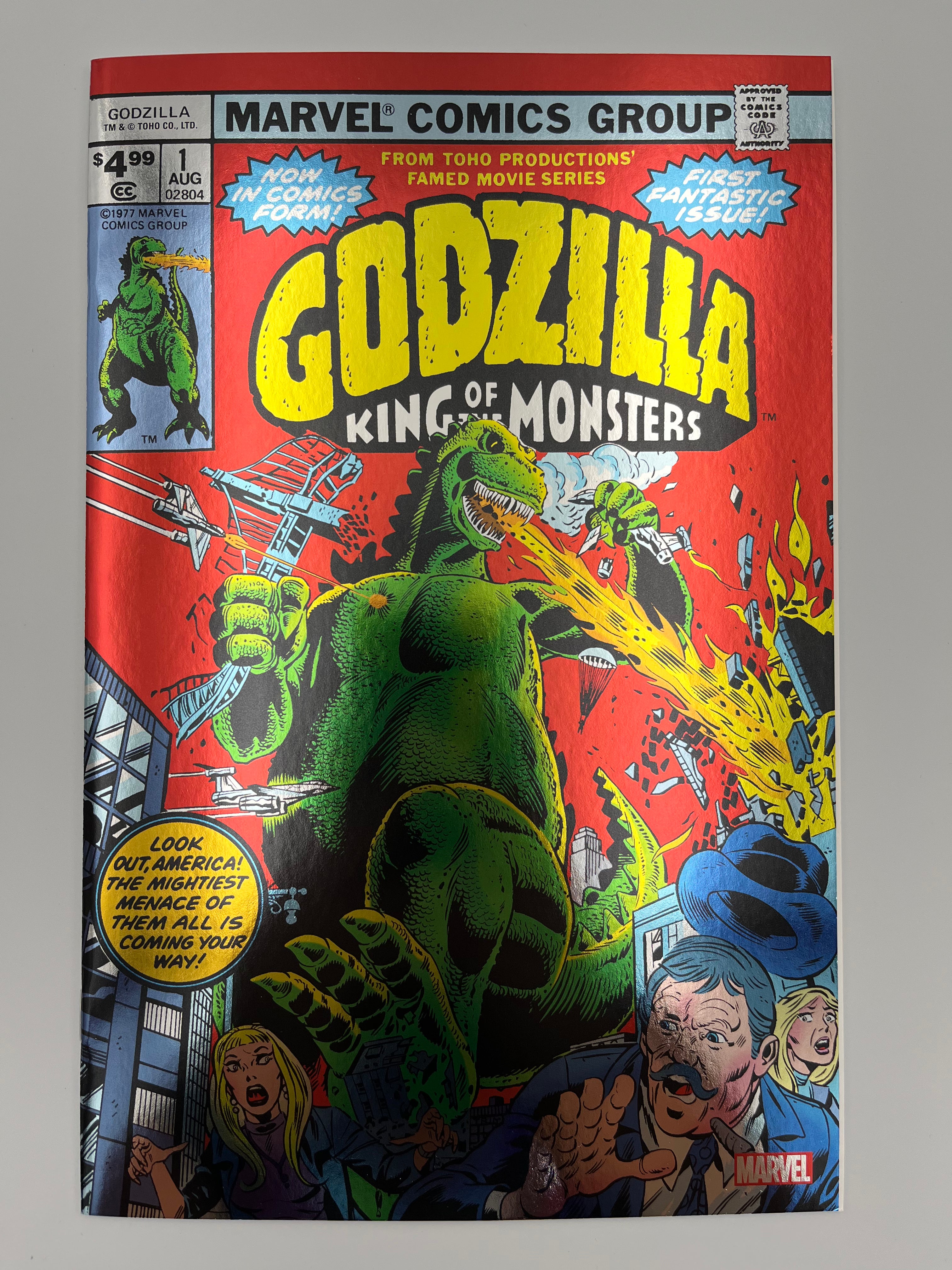 Godzilla King Of The Monsters #1 Marvel Comics Foil Reprint