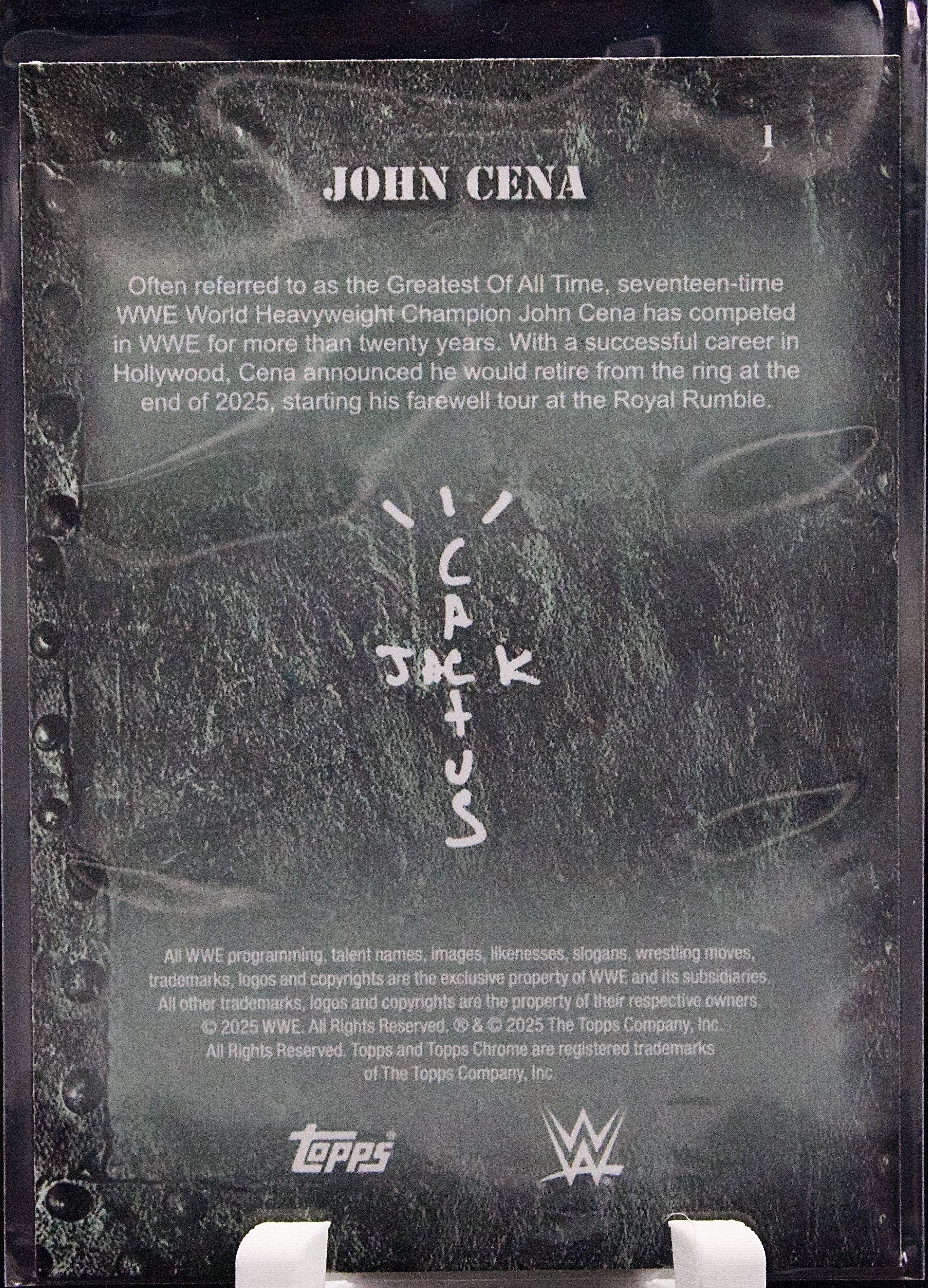 Carta Topps Chrome 2025 WWE x Cactus Jack #1 John Cena