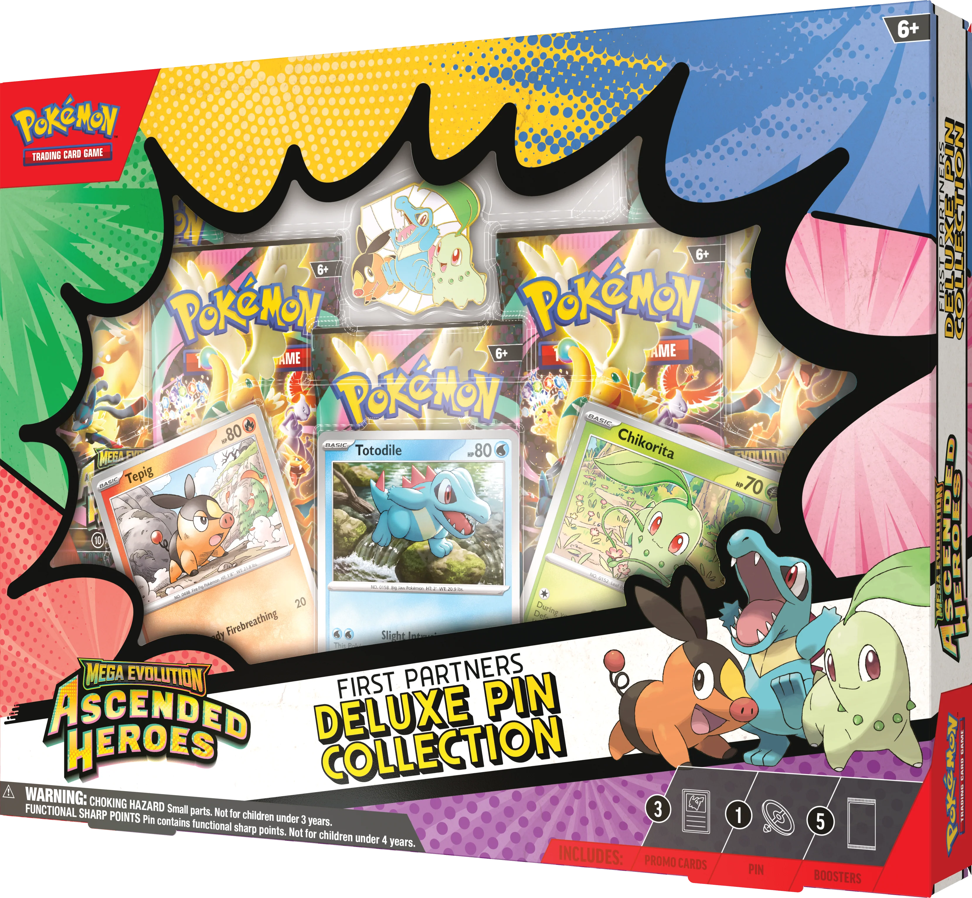 Pokémon TCG Mega Evolution Ascended Heroes First Partners Deluxe Pin Collection