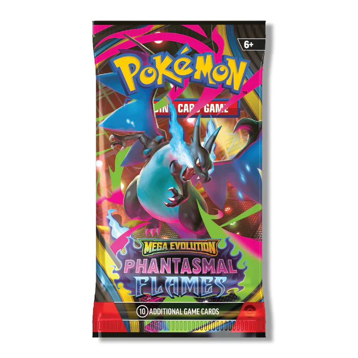 PREVENTA Pokémon TCG Mega Evolution Phantasmal Flames 6 Booster Packs (Primer pago/anticipo)