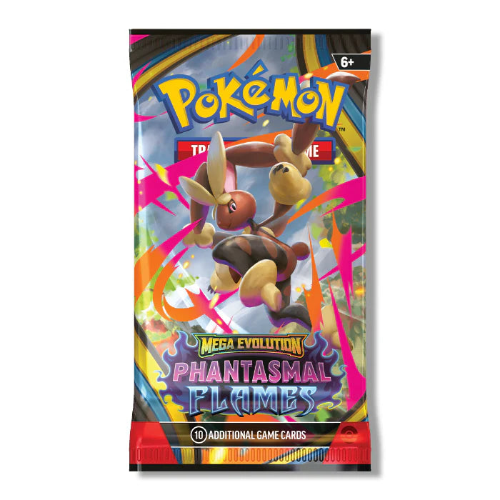 PREVENTA Pokémon TCG Mega Evolution Phantasmal Flames 6 Booster Packs (Primer pago/anticipo)