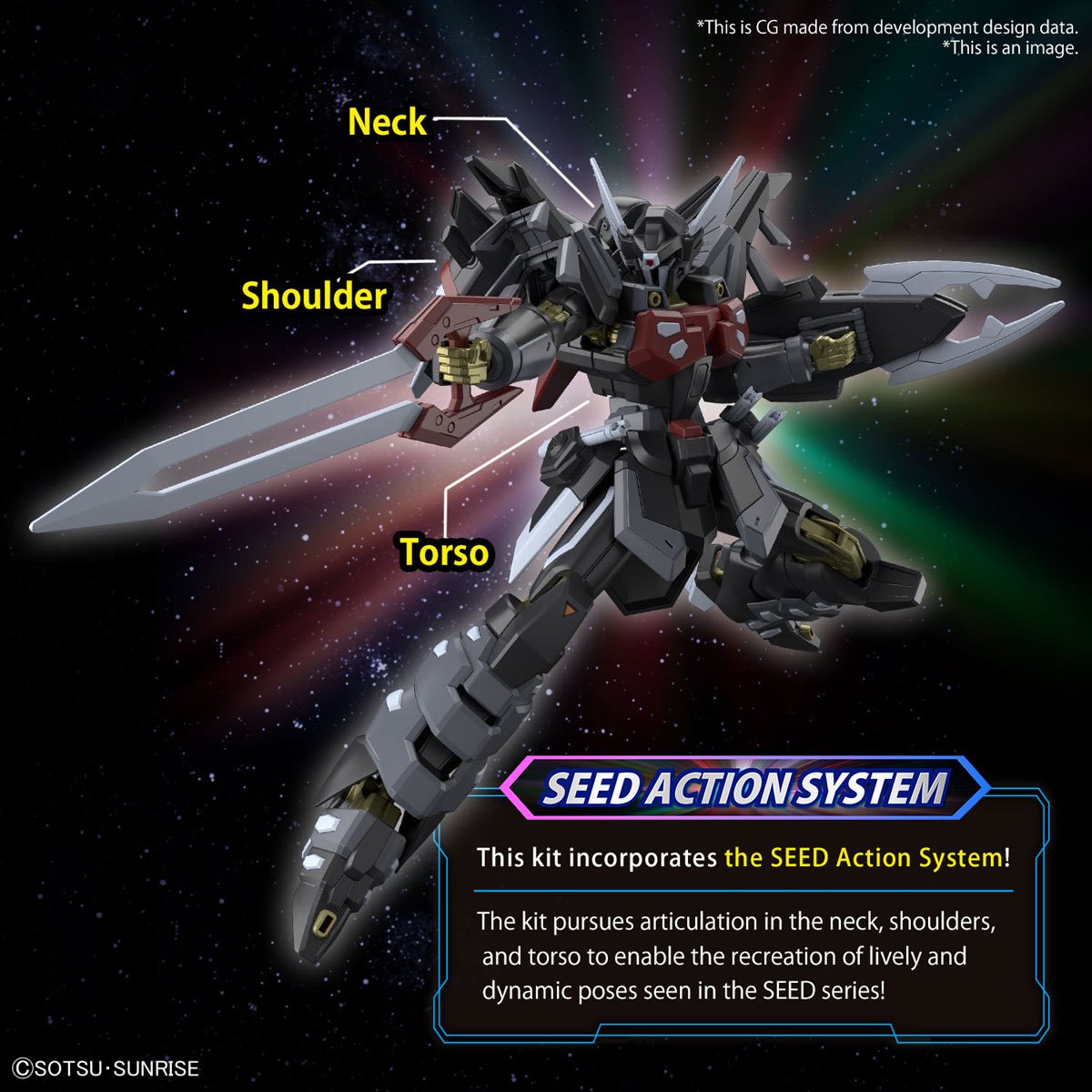 PREVENTA HGCE 1/144 245 Black Knight Squad Shi-ve.A Gundam Model Kit Bandai (Primer pago/anticipo)