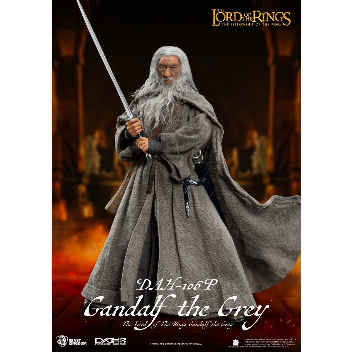 The Lord of the Rings Dynamic 8ction Heroes DAH-106P Gandalf the Grey Limited Edition Beast Kingdom