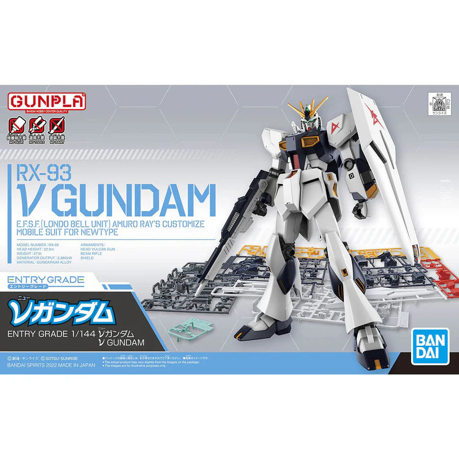 Entry Grade 1/144 RX-93 V Gundam Model Kit Bandai