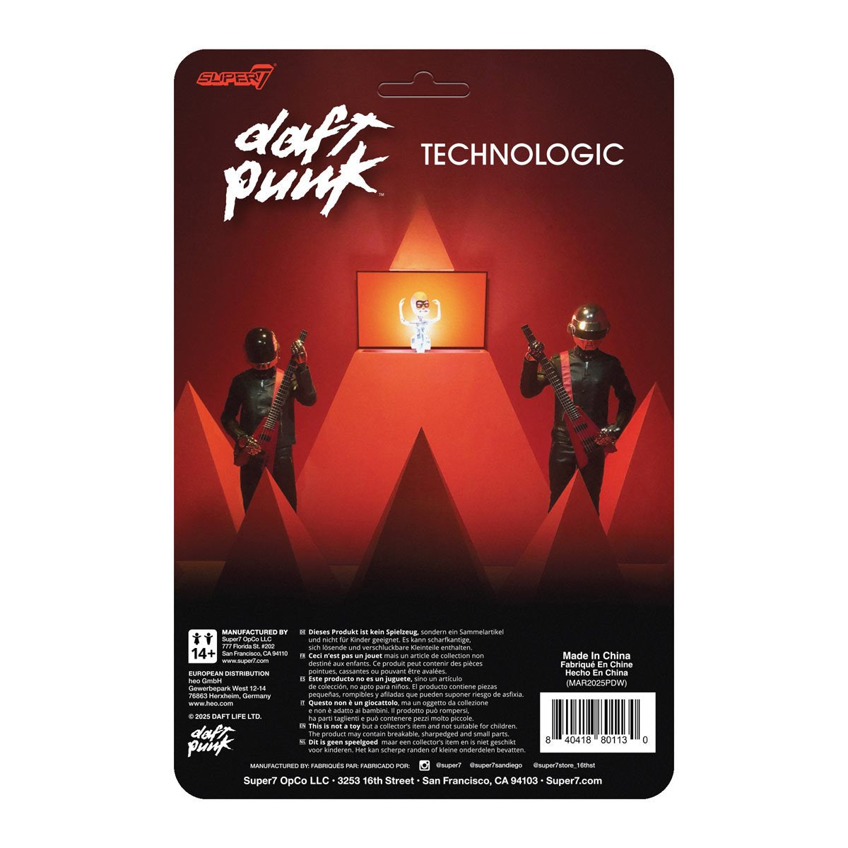 PREVENTA Daft Punk ReAction Daft Punk (Technologic Ver.) Action Figure Set Super7 (Primer pago/anticipo)