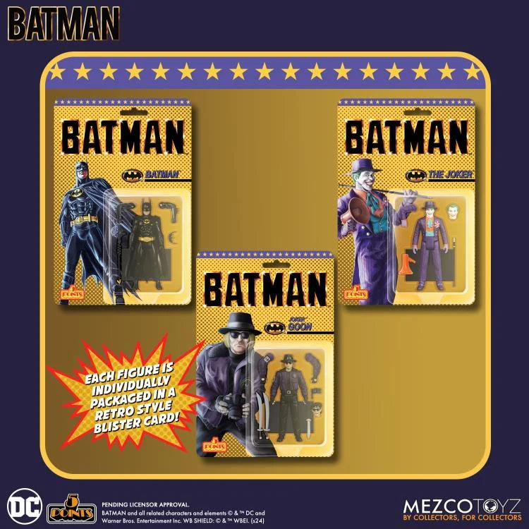 PREVENTA DC Comics Batman (1989) 5 Points Set de 3 Figuras Mezco Toyz (Primer pago/anticipo)