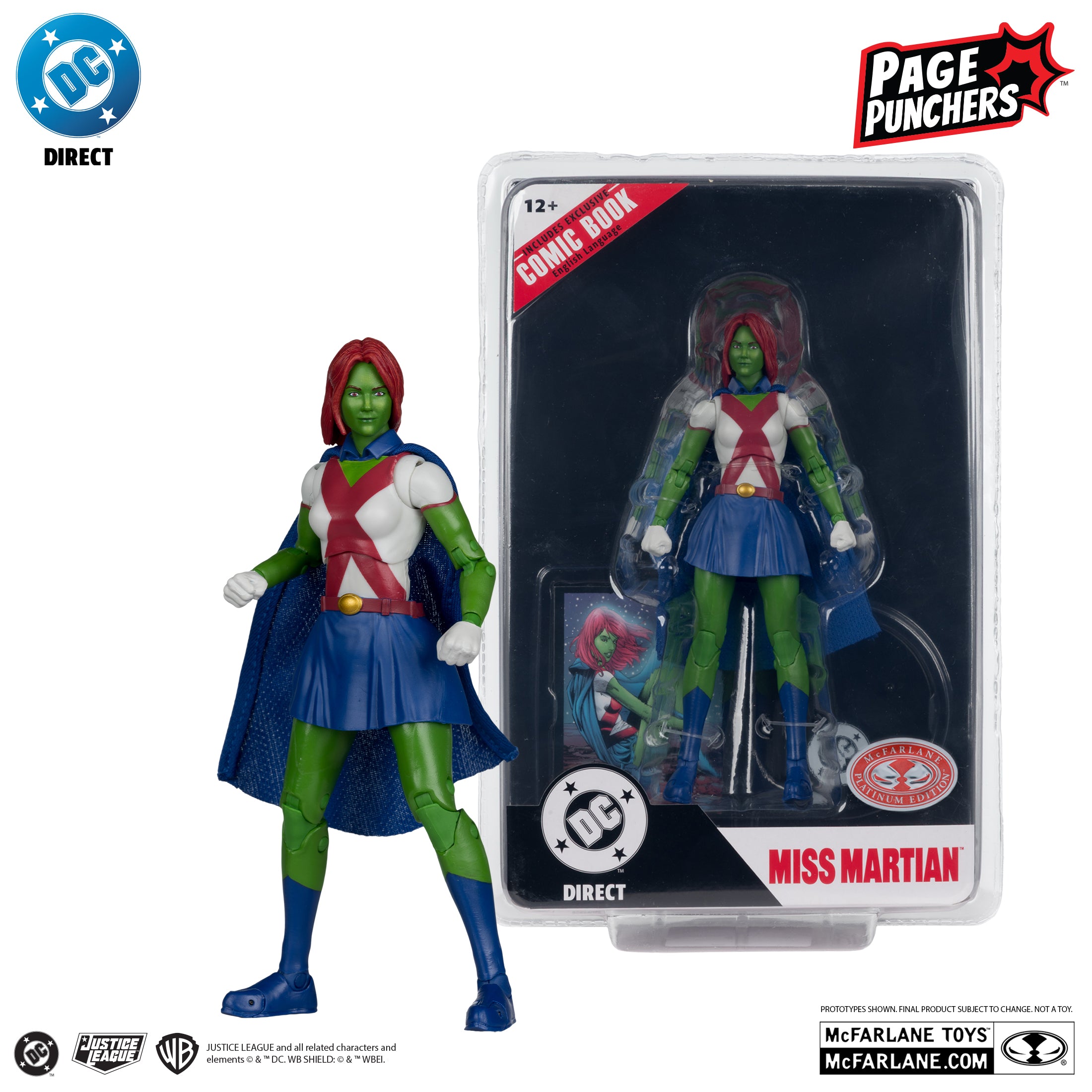 PREVENTA DC Multiverse Page Punchers Miss Martian (Teen Titans #41) Red Platinum McFarlane (Primer pago/anticipo)