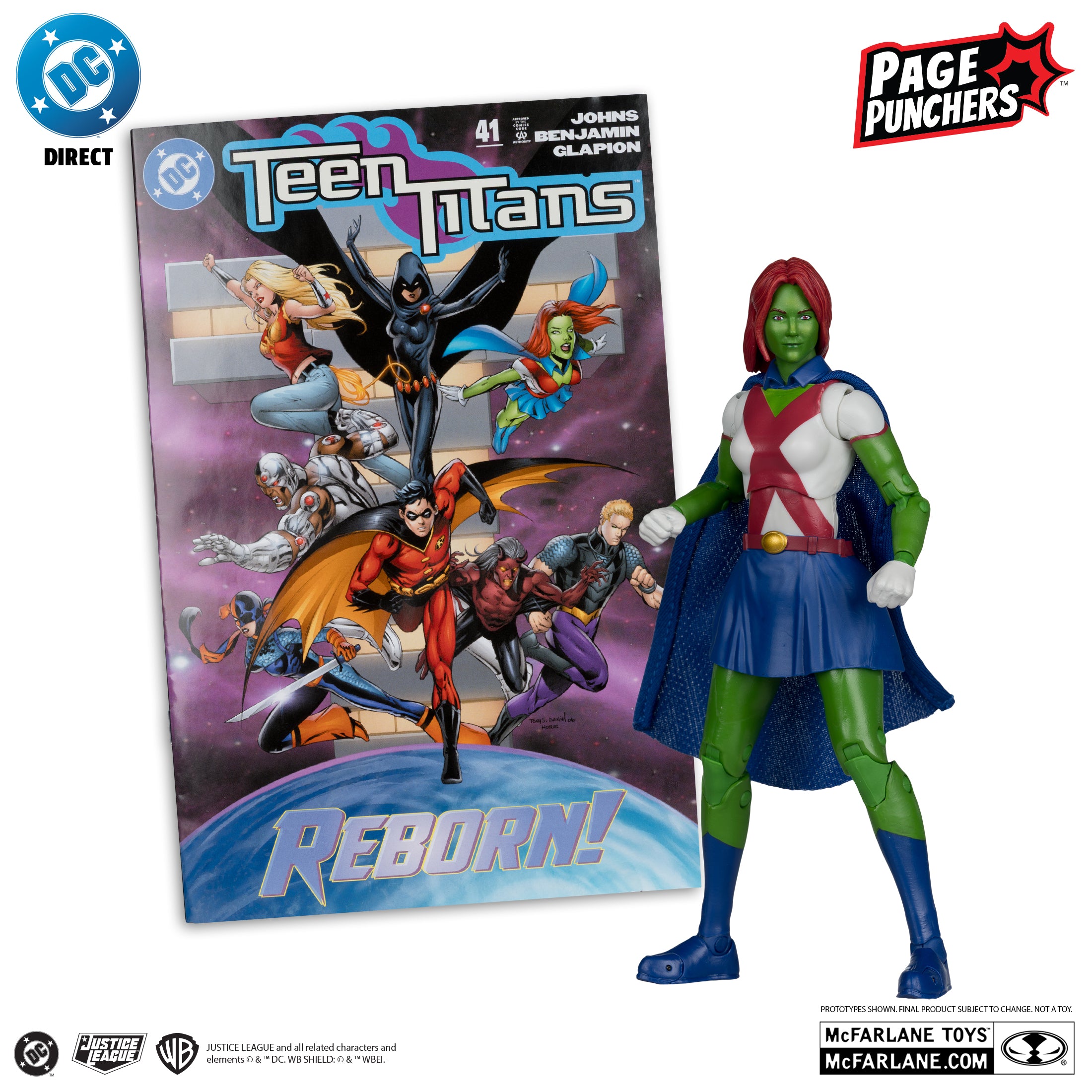 PREVENTA DC Multiverse Page Punchers Miss Martian (Teen Titans #41) Red Platinum McFarlane (Primer pago/anticipo)