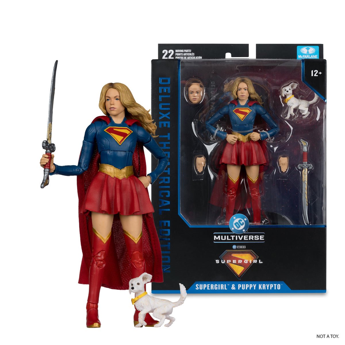 PREVENTA DC Multiverse Supergirl (2026) Supergirl and Puppy Krypto Deluxe Theatrical Edition McFarlane (Primer pago/anticipo)