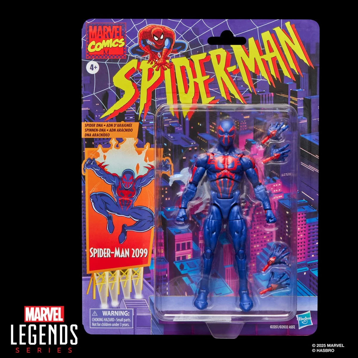 PREVENTA Marvel Legends Spider-Man Retro Colection Spider-Man 2099 Hasbro (Primer pago/anticipo)