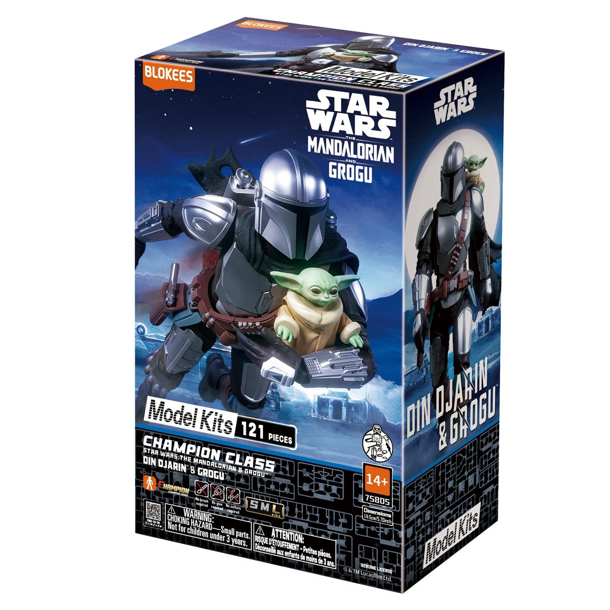 Star Wars The Mandalorian Champion Class CC05 Djin Djarin and Grogu Model Kit Blokees