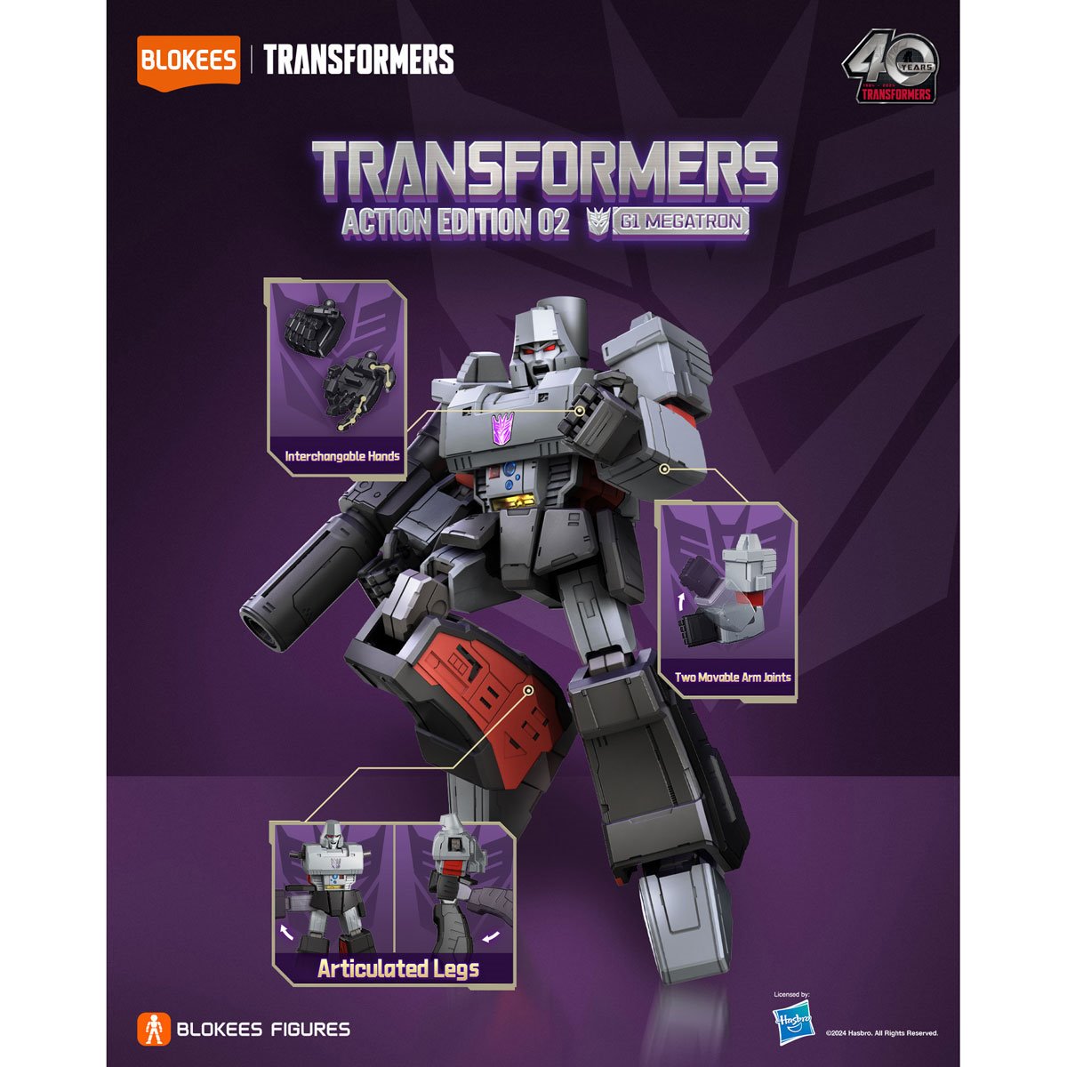 Transformers Action Edition Megatron (G1) Model Kit Blokees