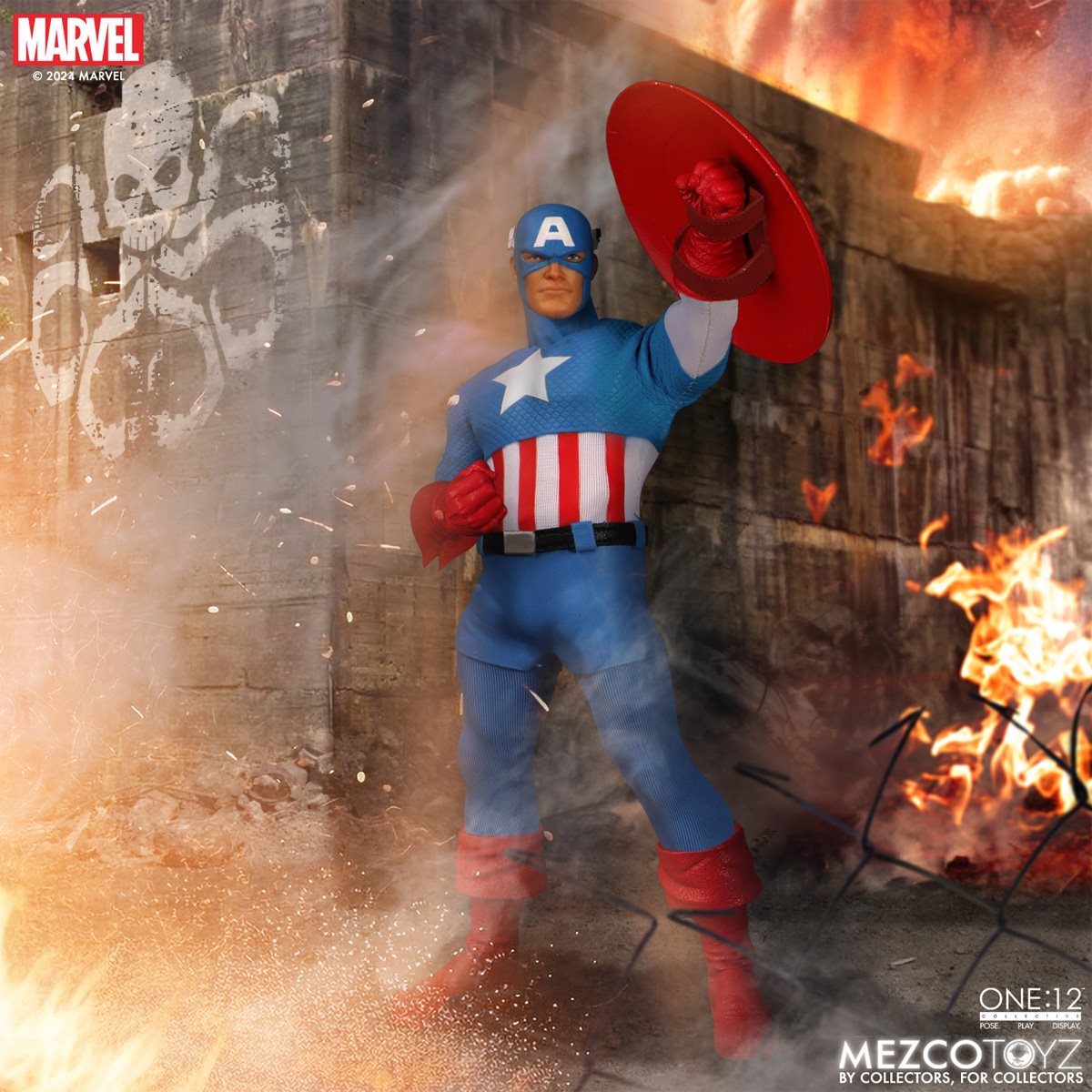 Marvel Comics One:12 Captain America Silver Age Edition Mezco Toyz