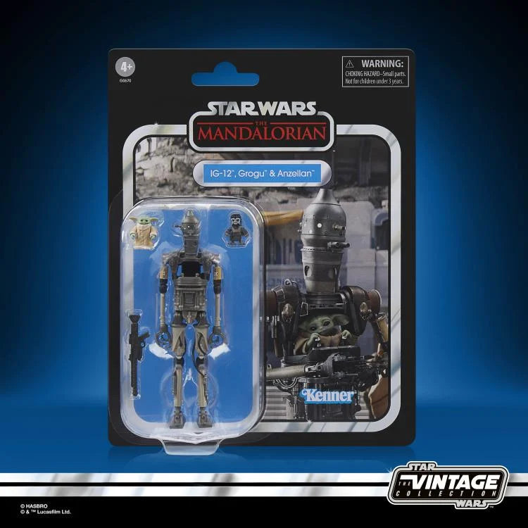 PREVENTA Star Wars The Vintage Collection IG-12, Grogu and Anzellan Deluxe Hasbro (Primer pago/anticipo)