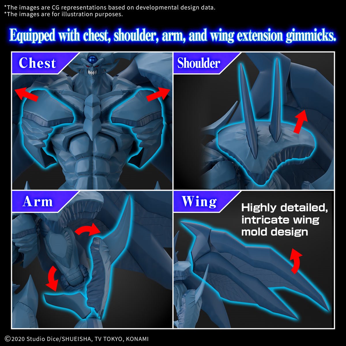 Yu-Gi-Oh! Duel Monsters Figure-rise Standard Amplified Obelisk the Tormentor Model Kit Bandai