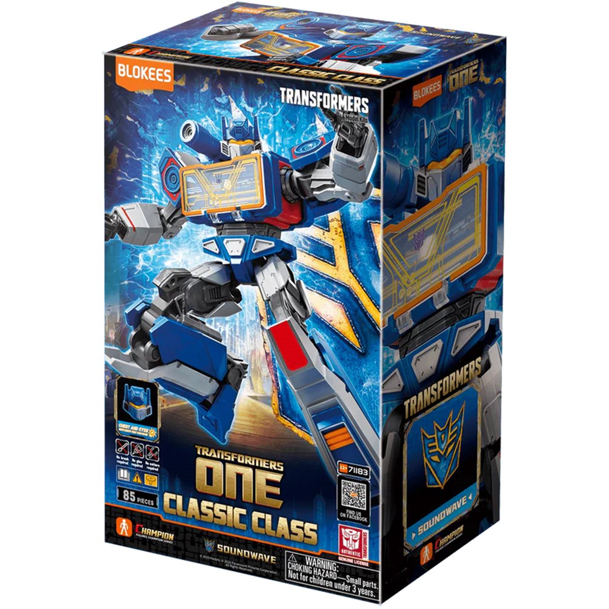 Transformers: One Classic Class 17 Soundwave Model Kit Blokees
