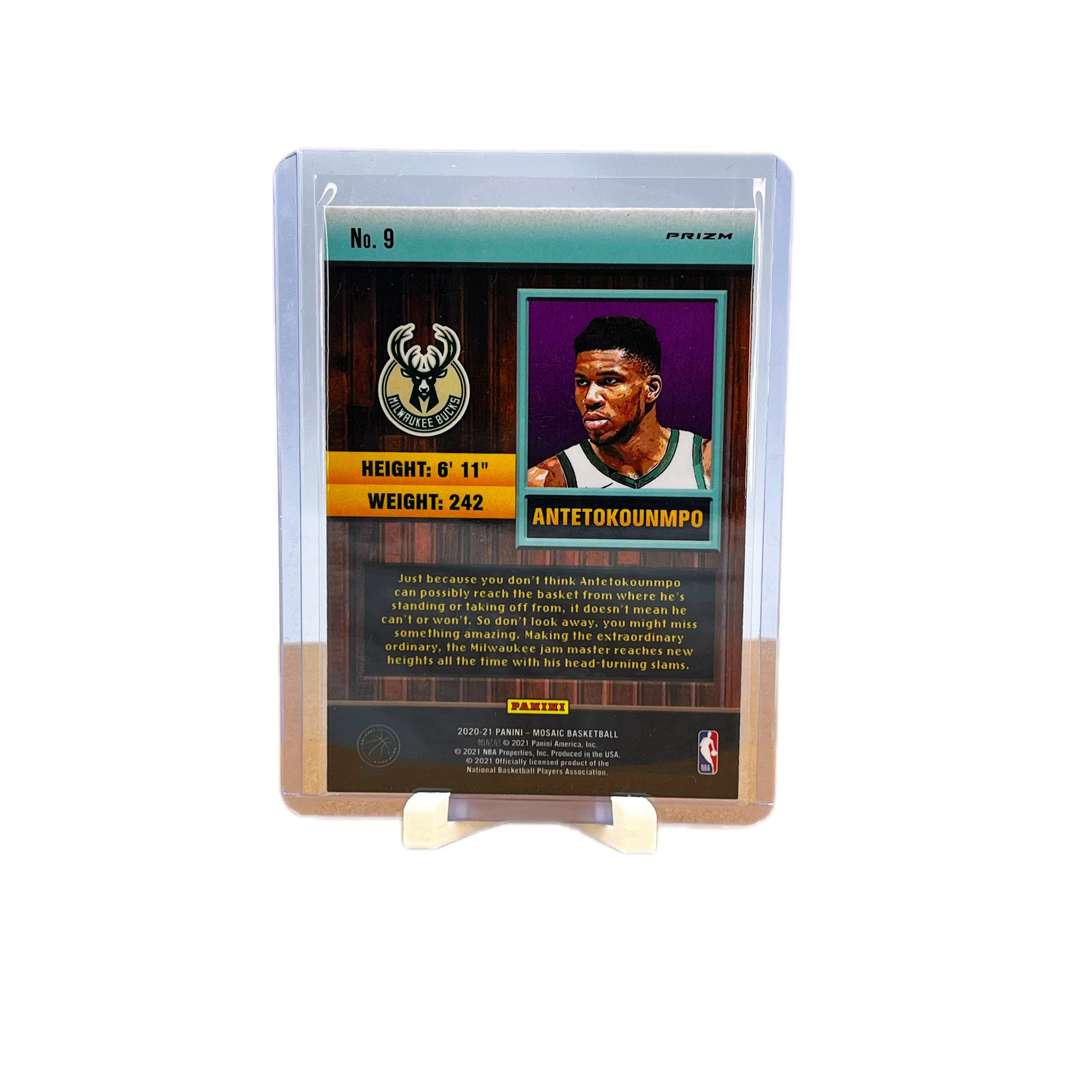Carta Panini Jam Masters 2020 #9 Giannis Antetokounmpo Green Mosaic