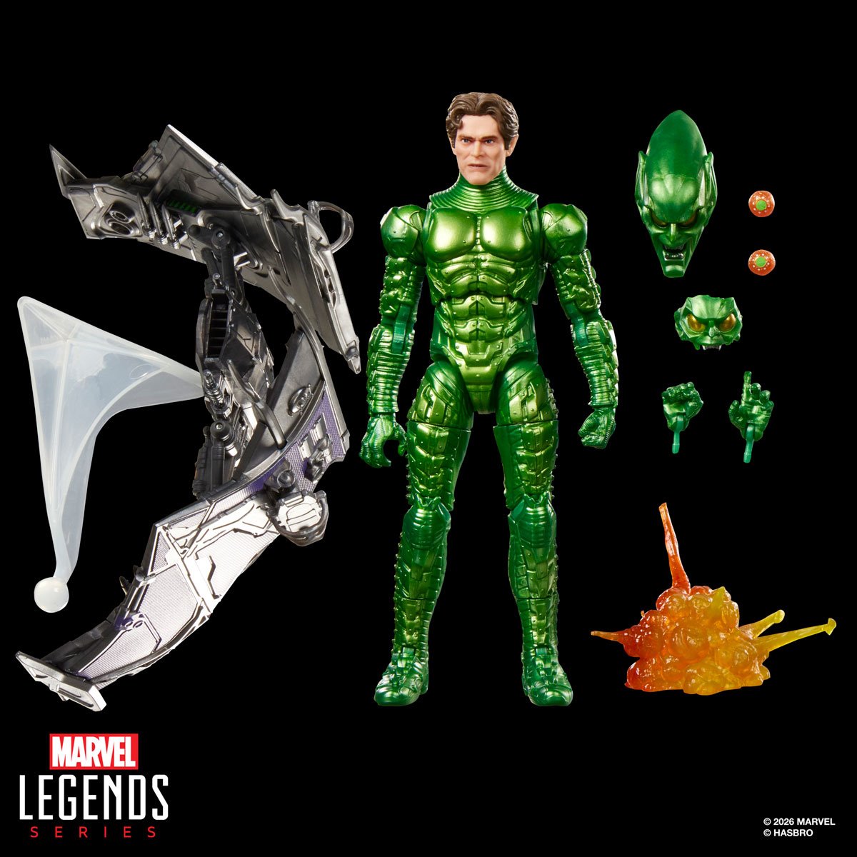 PREVENTA Marvel Legends Spider-Man: No Way Home Green Goblin Action Figure and Glider Set Hasbro (Primer pago/anticipo)
