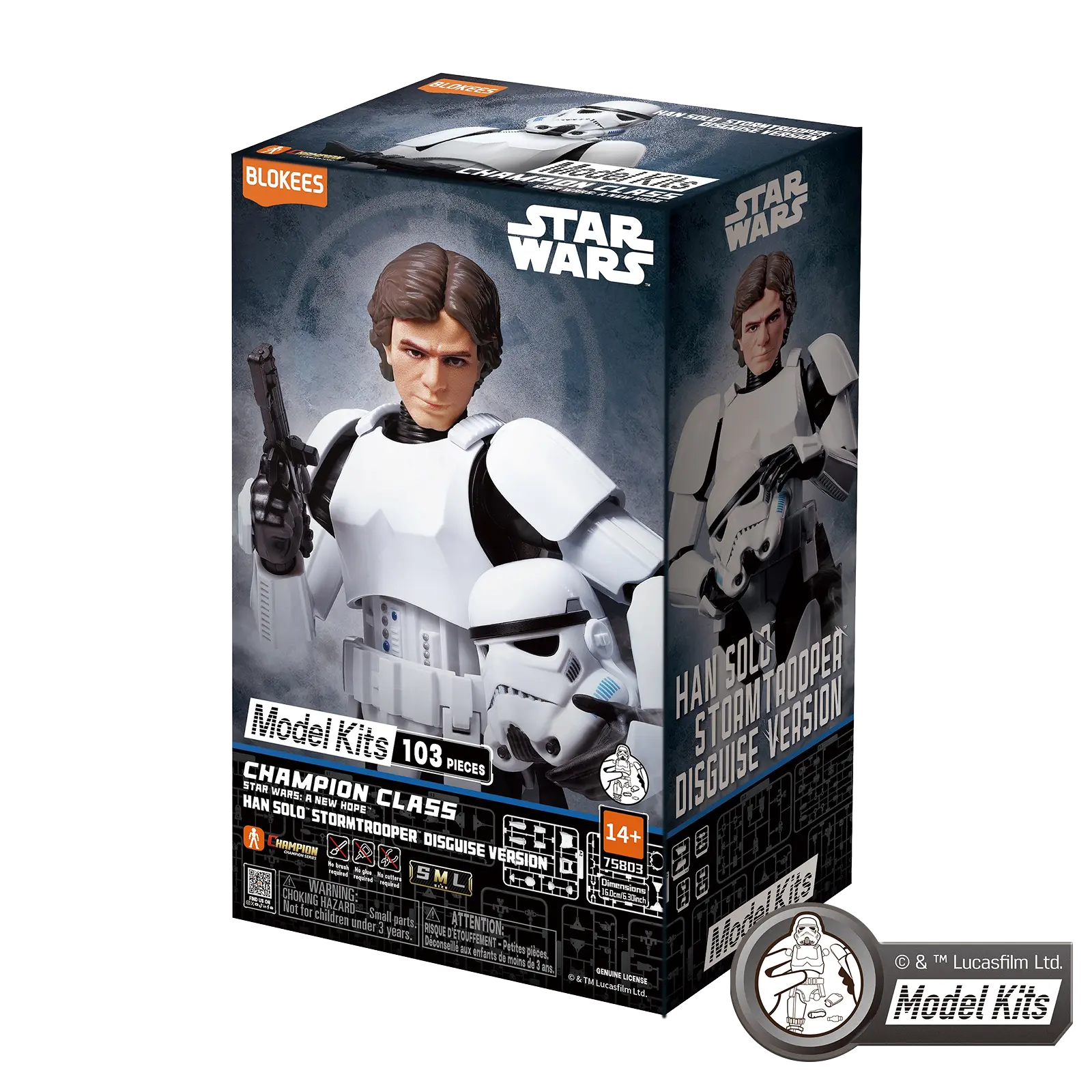 Star Wars: A New Hope Class Han Solo Stormtrooper Disguise Model Kit Blokees