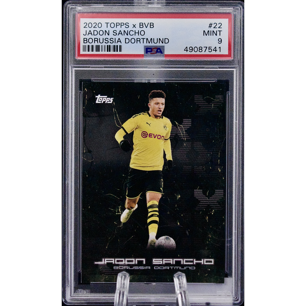Carta Topps x BVB 2020 #22 Jadon Sancho PSA 9