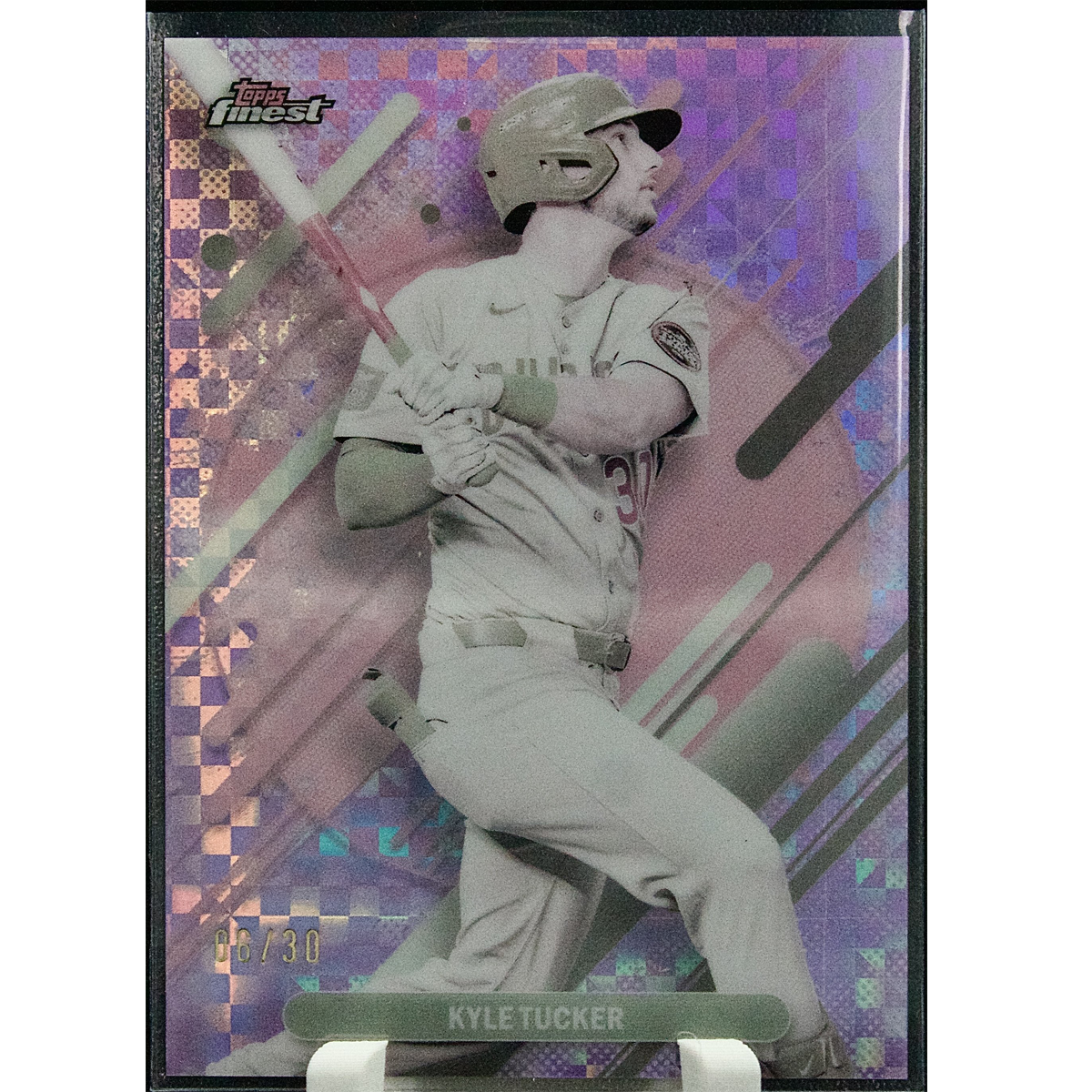 Carta Topps Finest 2025 #268 Kyle Tucker Pearl Checkerboard Refractor 06/30