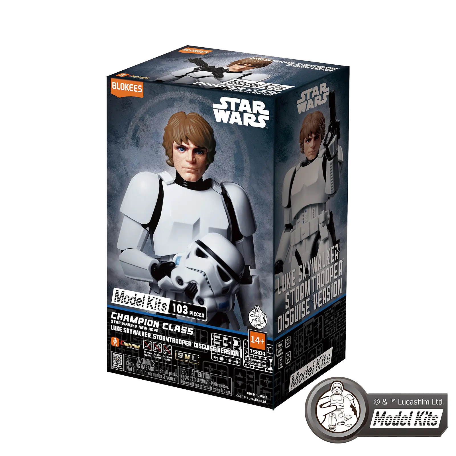 Star Wars: A New Hope Class Luke Skywalker Stormtrooper Disguise Model Kit Blokees