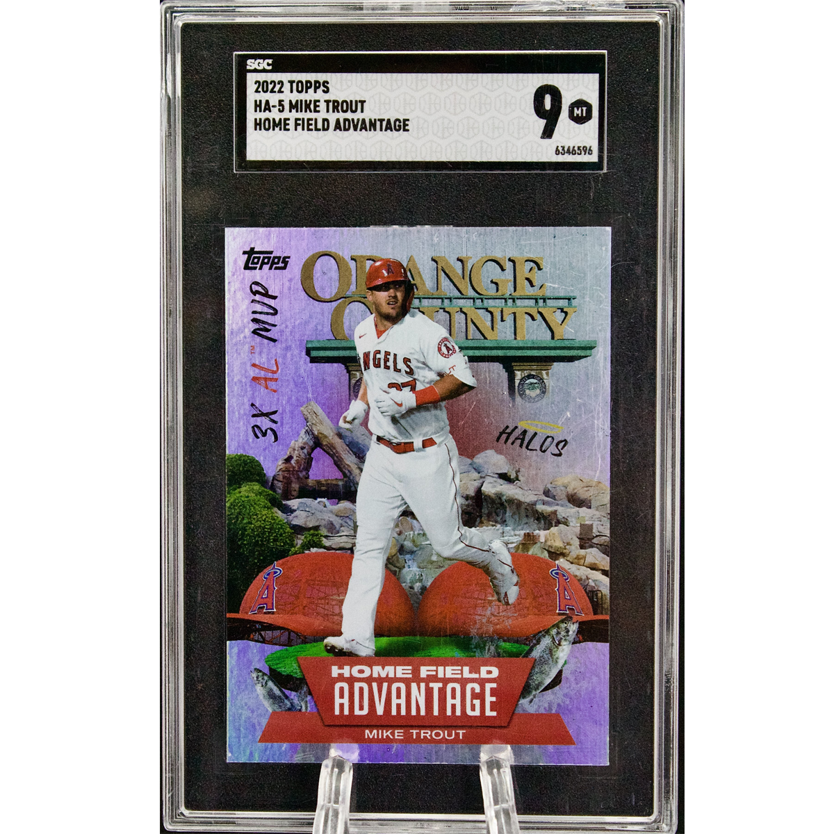 Carta 2022 Topps #HA-5 Mike Trout Home Field Advantage SGC 9