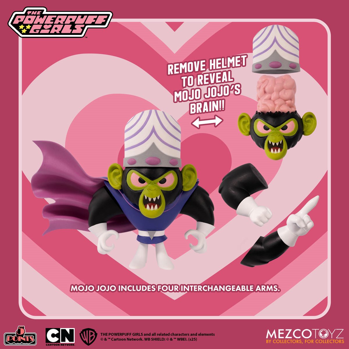 The Powerpuff Girls 5 Points Set Mezco Toyz
