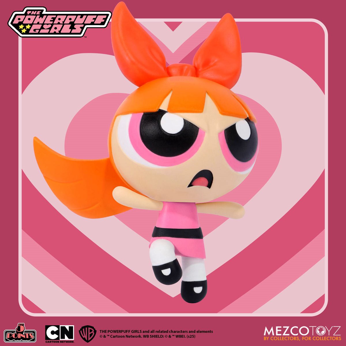 The Powerpuff Girls 5 Points Set Mezco Toyz
