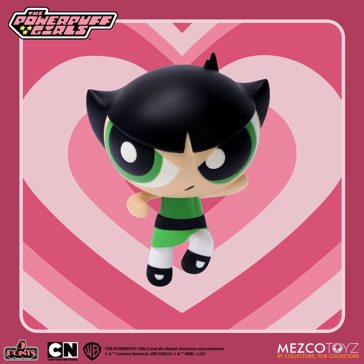 The Powerpuff Girls 5 Points Set Mezco Toyz