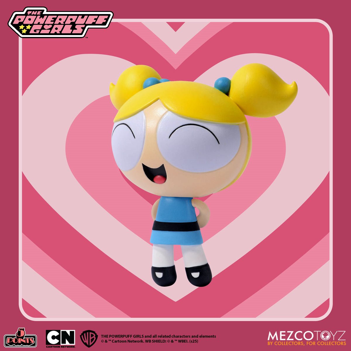 The Powerpuff Girls 5 Points Set Mezco Toyz