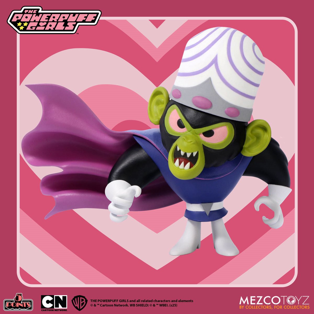 The Powerpuff Girls 5 Points Set Mezco Toyz