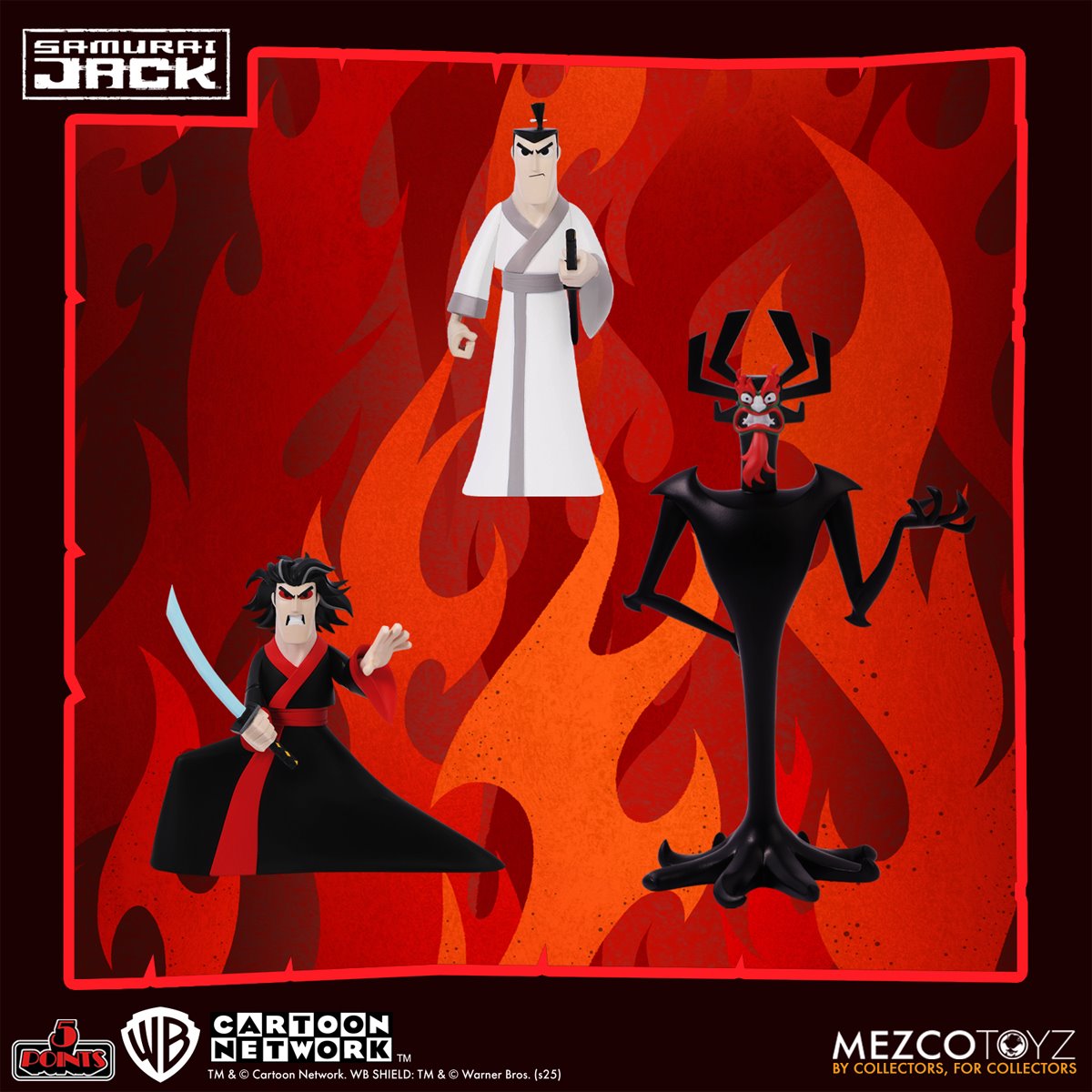 Samurai Jack 5 Points Deluxe Action Set Mezco Toyz