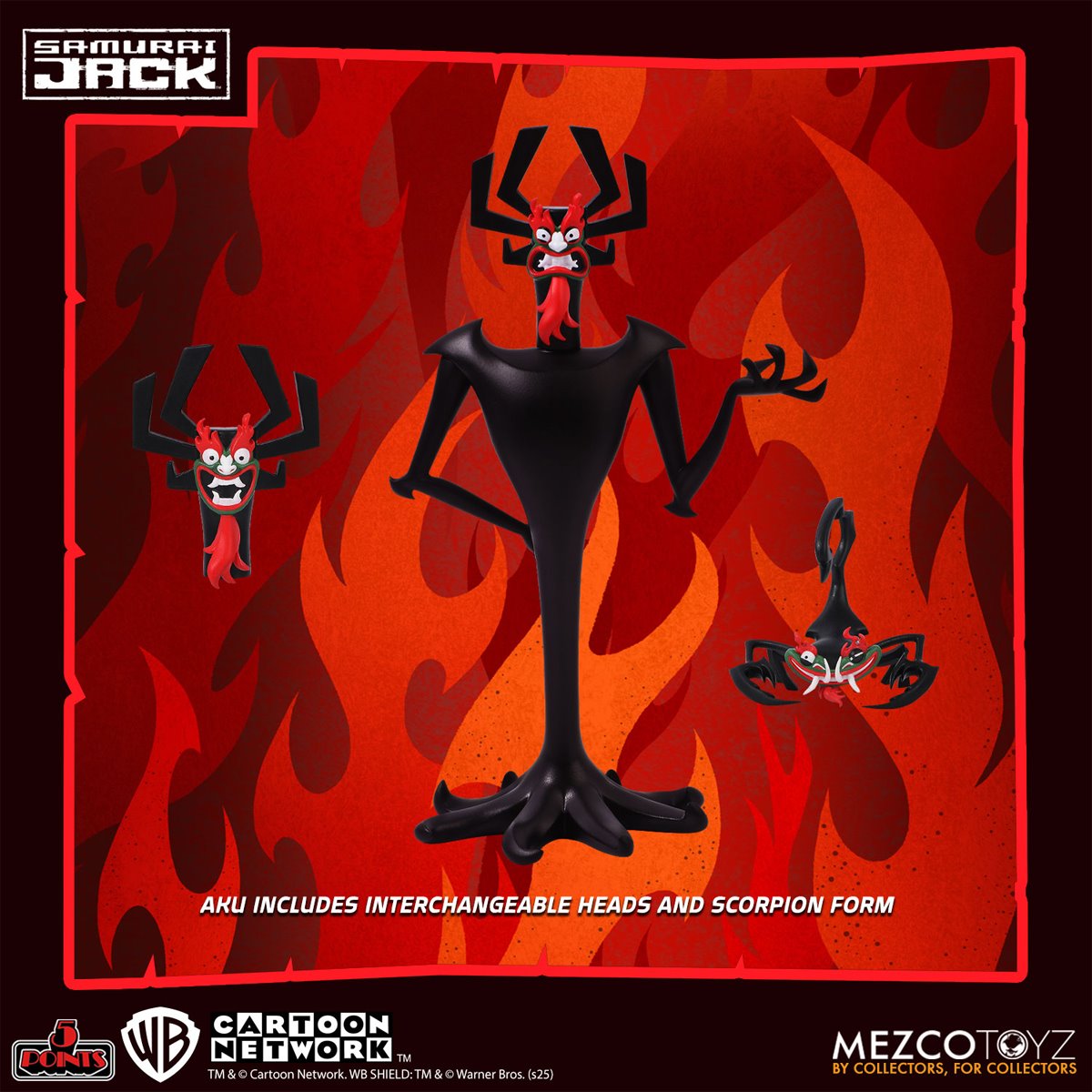 Samurai Jack 5 Points Deluxe Action Set Mezco Toyz