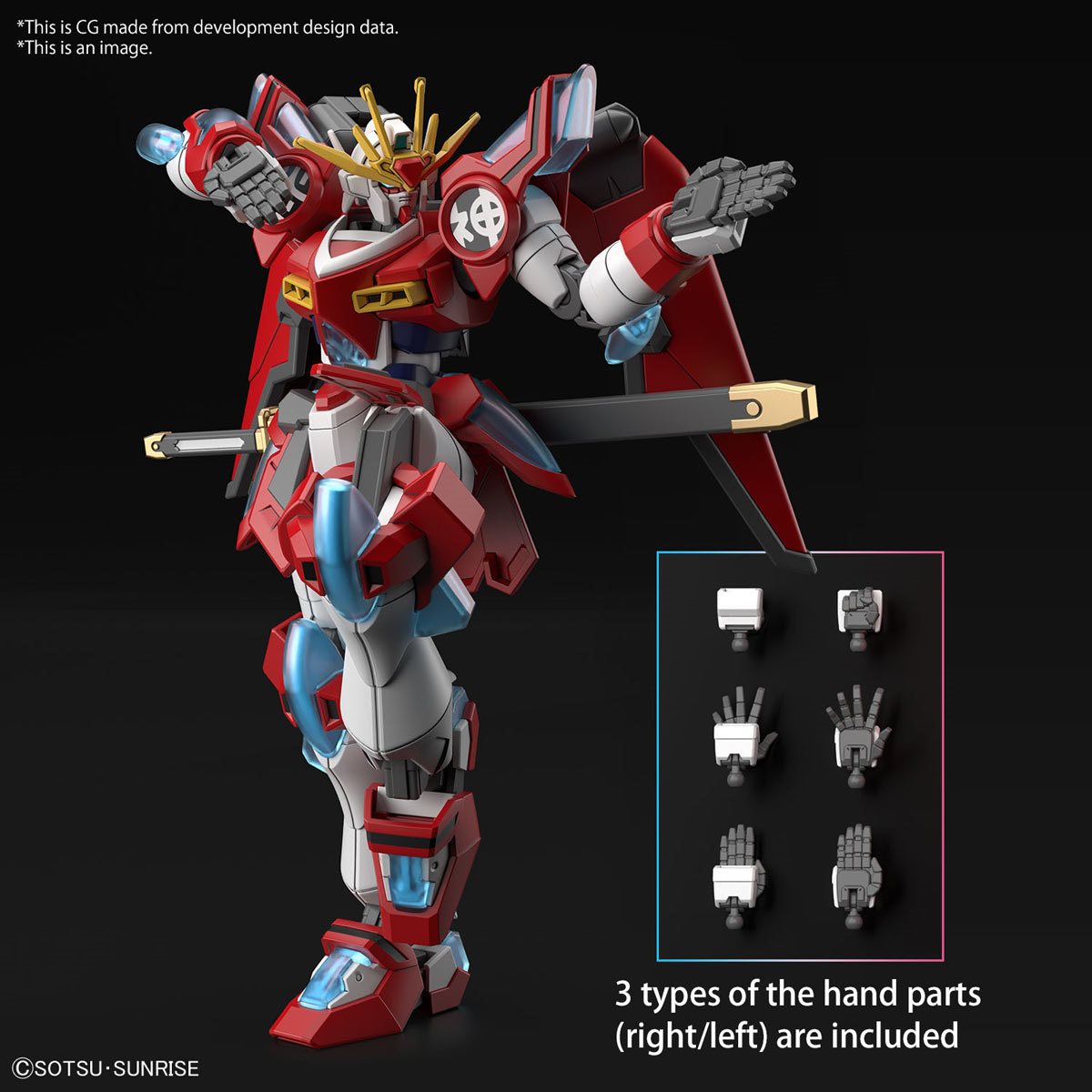 HG 1/144 Gundam Build Metaverse Shin Burning Gundam Model Kit Bandai