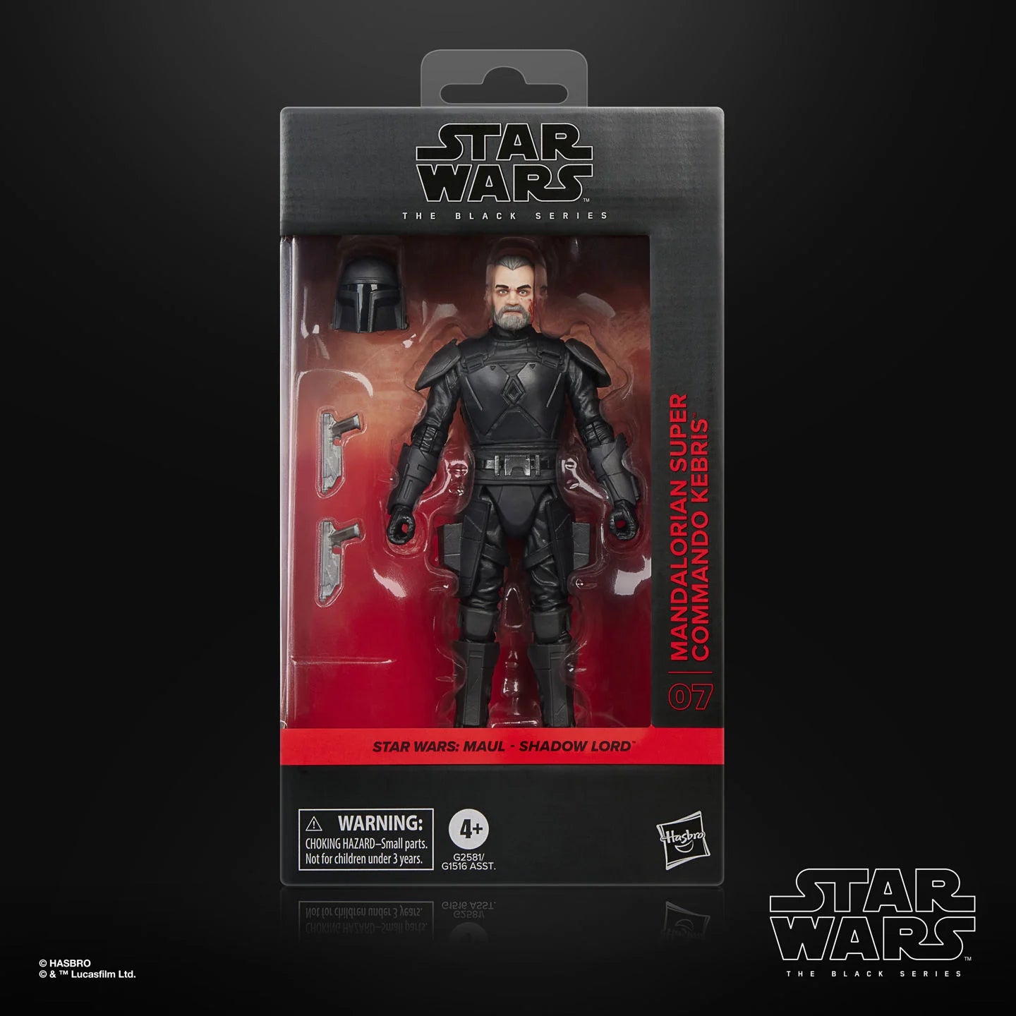 PREVENTA Star Wars The Black Series Mandalorian Super Commando Kebris (Maul - Shadow Lord) Hasbro (Primer pago/anticipo)