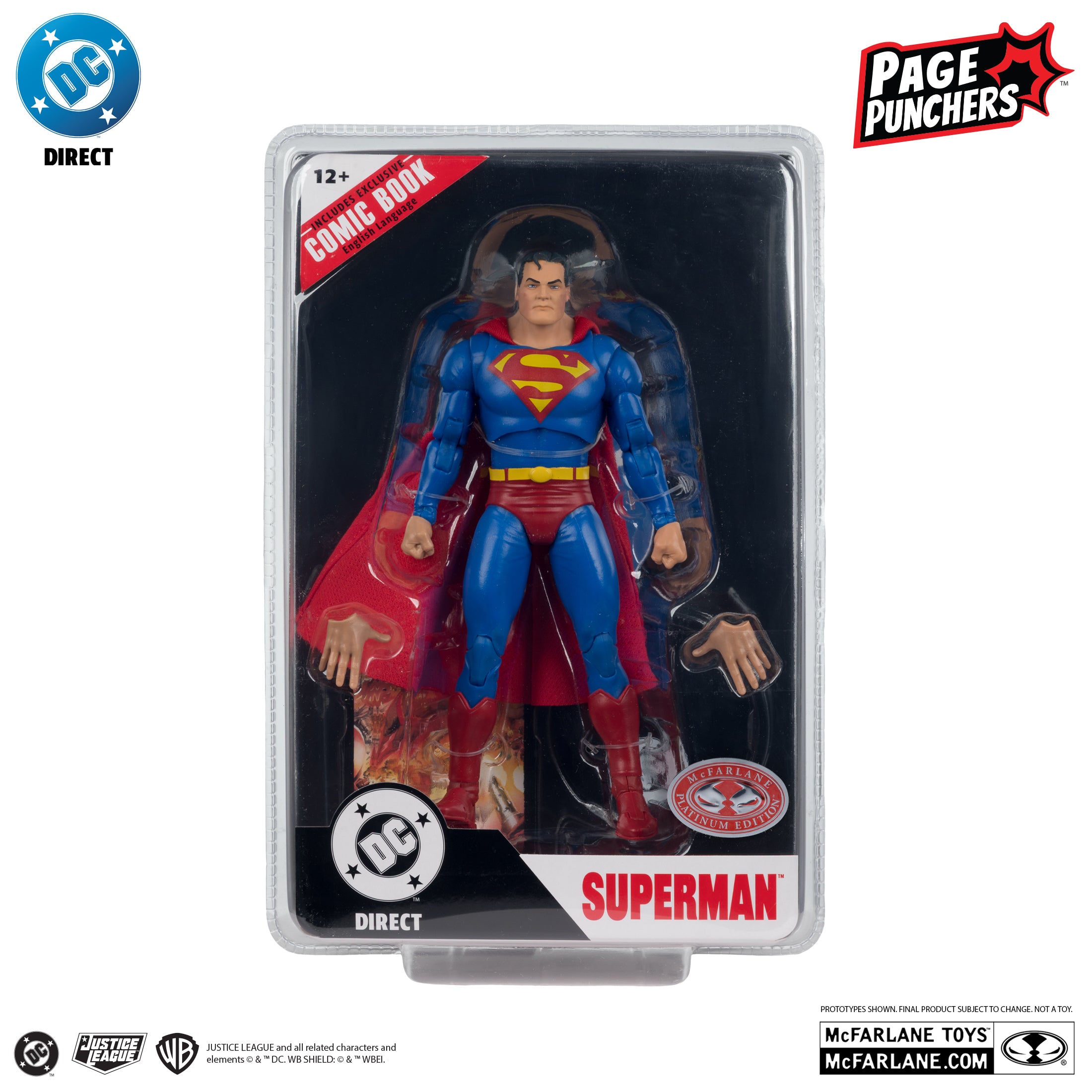 PREVENTA DC Multiverse Page Punchers Superman (Justice #1) Red Platinum Edition McFarlane (Primer pago/anticipo)