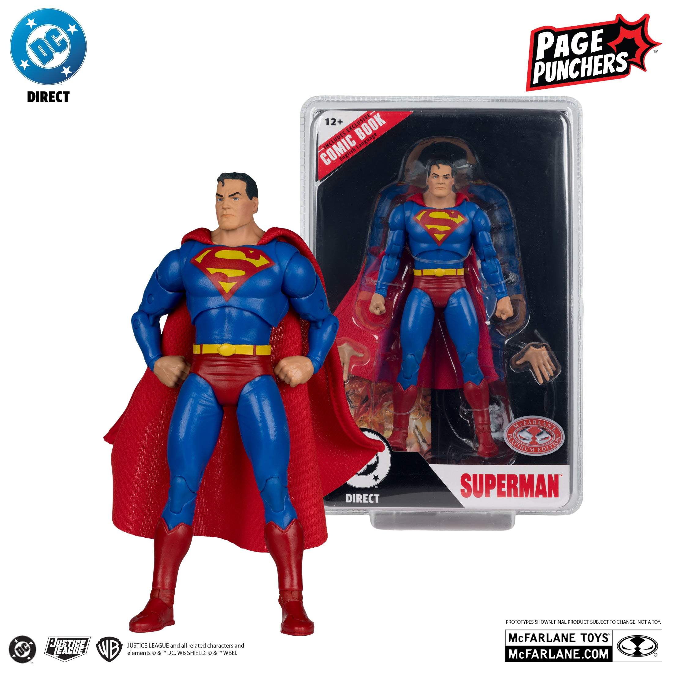 PREVENTA DC Multiverse Page Punchers Superman (Justice #1) Red Platinum Edition McFarlane (Primer pago/anticipo)