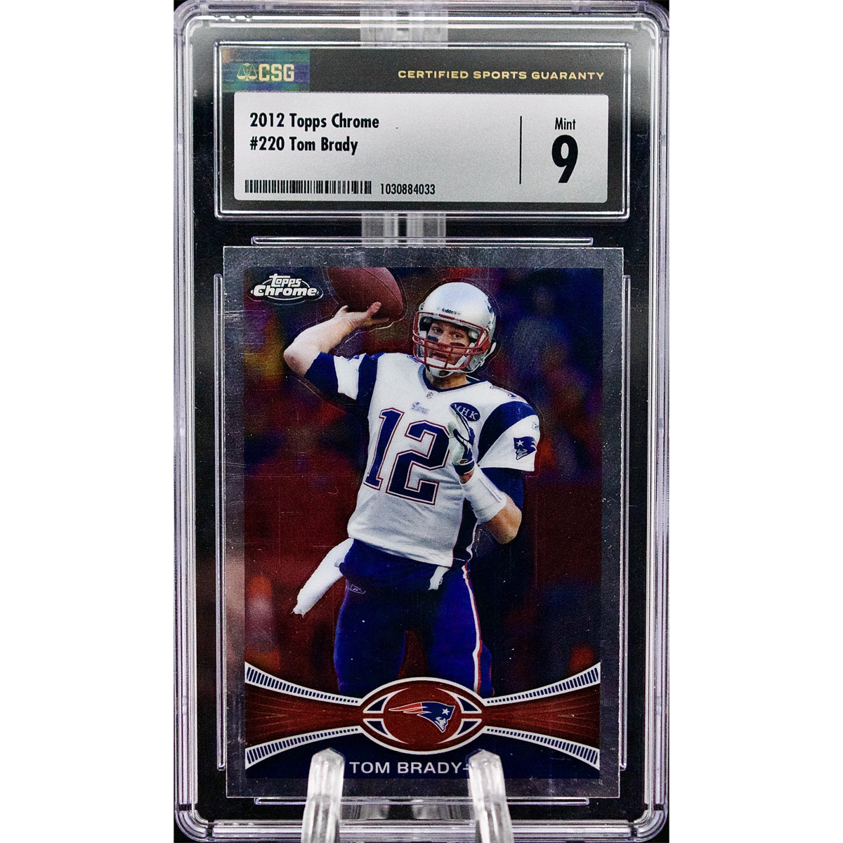 Carta Topps 2012 Topps Chrome #220 Tom Brady CSG 9