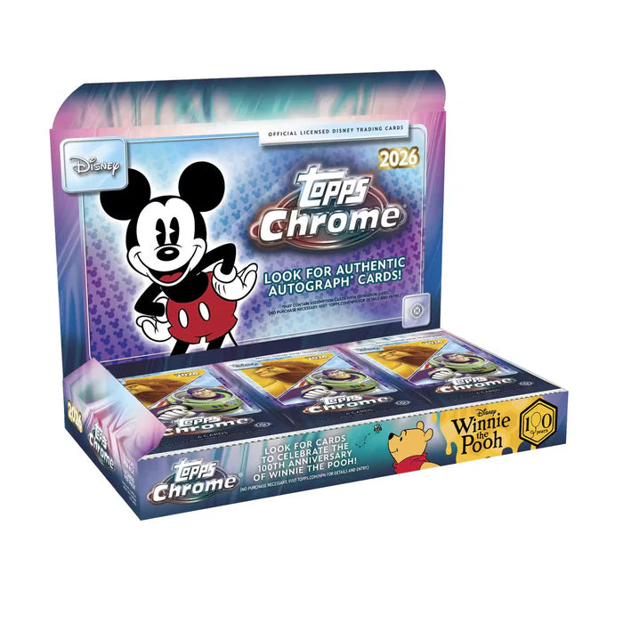 PREVENTA Topps 2026 Disney Chrome Hobby Box (Primer pago/anticipo)